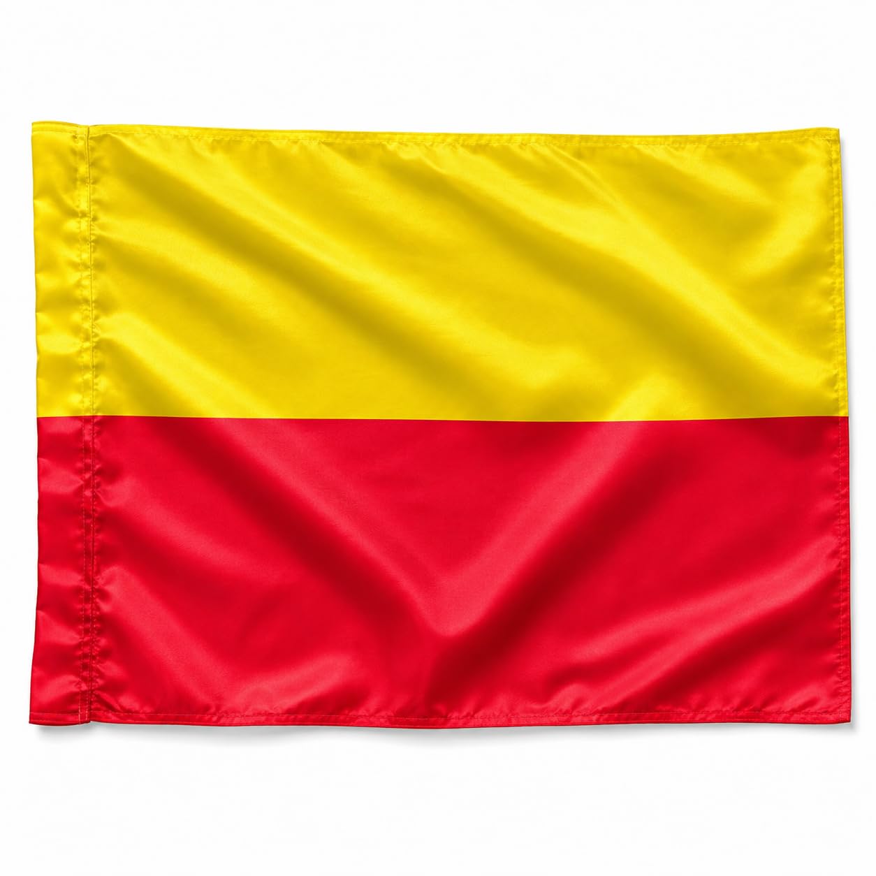 mibi karnataka flag | kannada rajyothsava bhavuta | yellow red karnataka pride | kannada dwaja for festivals, events, home & office decor | satin fabric (large size 100cm x 70cm | pack of1)