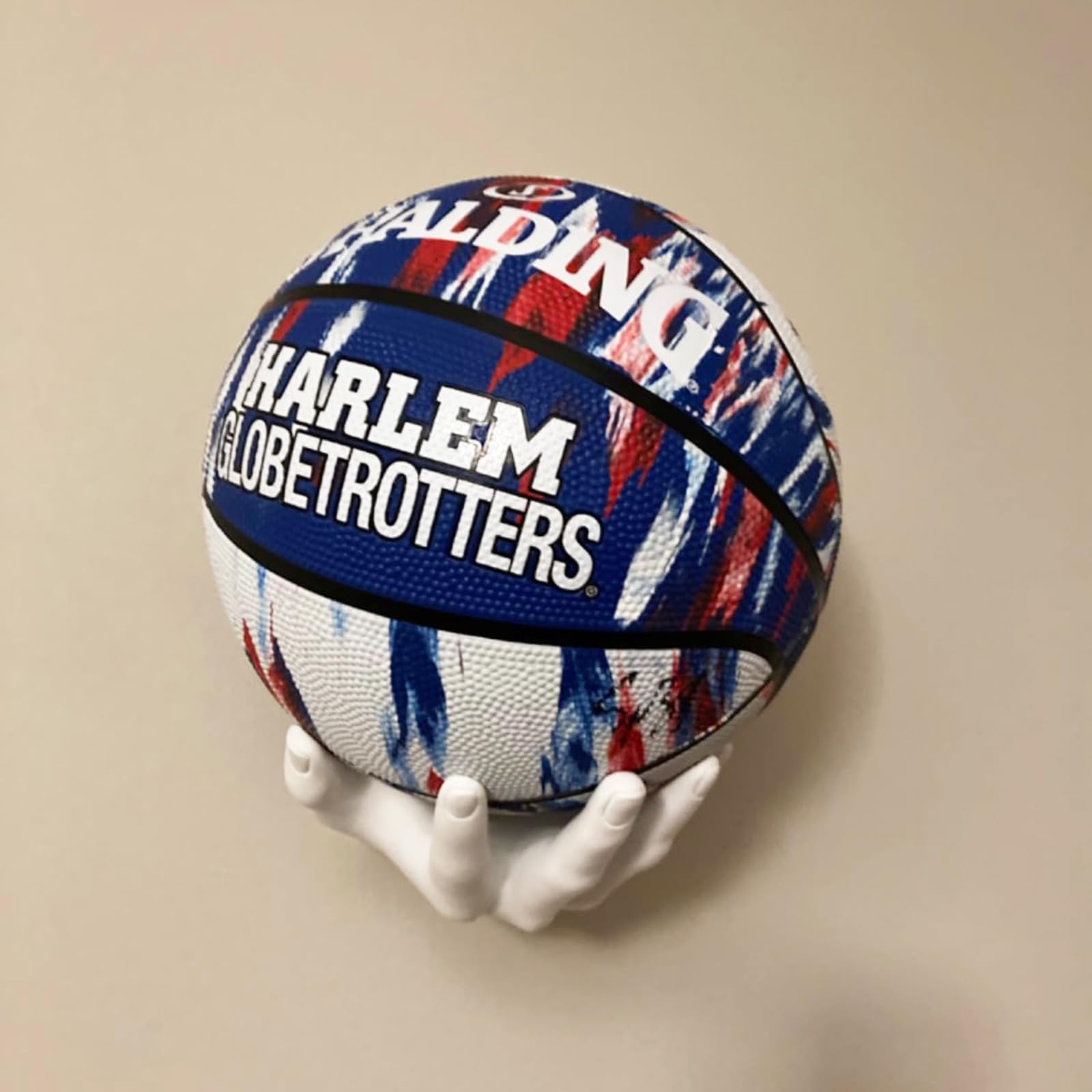 Supporto per pallacanestro da parete bianco organizer basket calcio