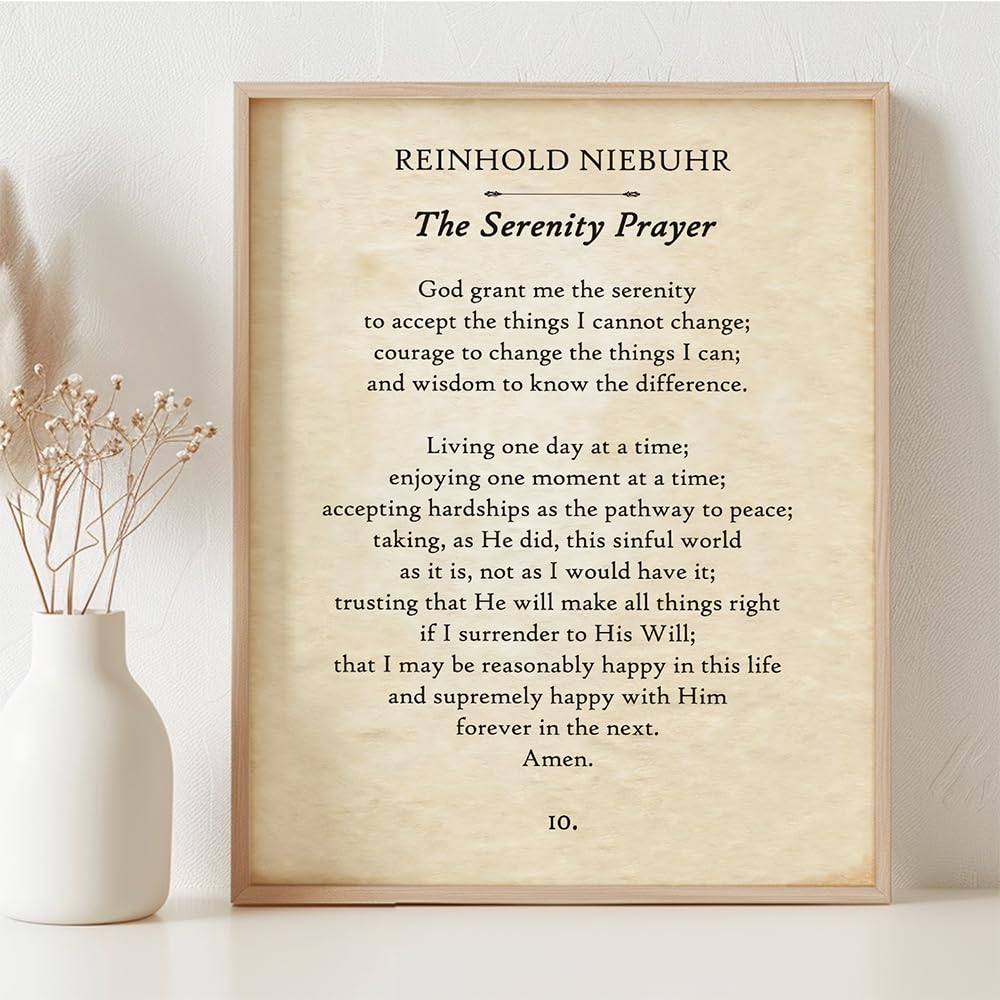 Amazon.com: Lone Star Art Reinhold Niebuhr - Serenity Prayer, God