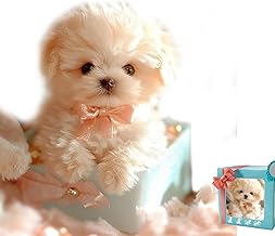 Robot Dog, Realistic Robot Puppy, White Realistic Puppy with Soft Fur, for Kids Adults, Emotional Companion Puppy with Touch Control, for Christmas Birthday