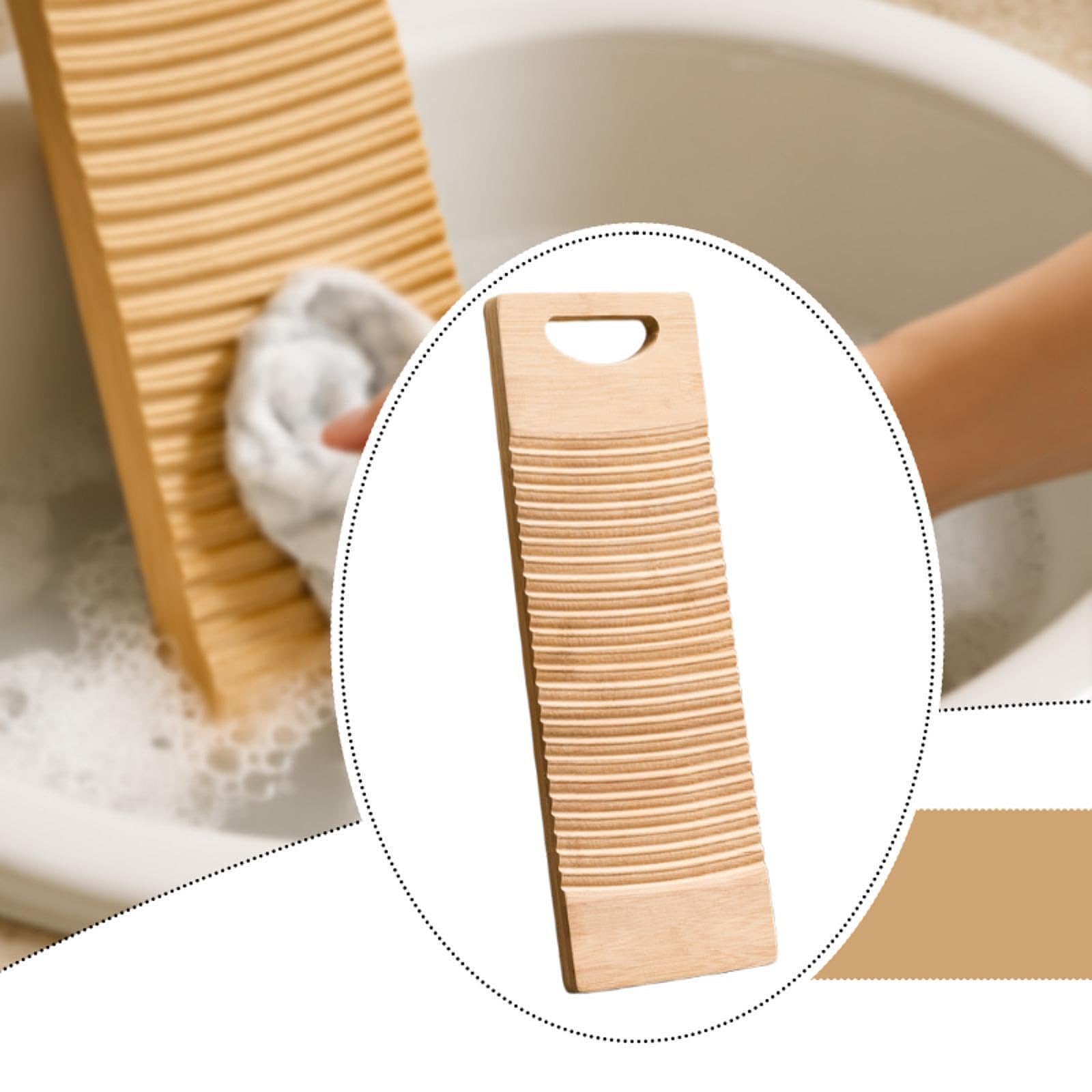 Tabla de Lavar Ropa Manual con Orificio para Colgar, Herramienta de Lavado a Mano Engrosada para Accesorios de Baño Y Hogar, 50x18cm