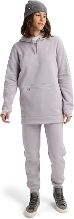 Burton Women's Oak Long Pullover Hoodie Technical Sweatshirt with Tunic Cut & Quick-Drying Fleece