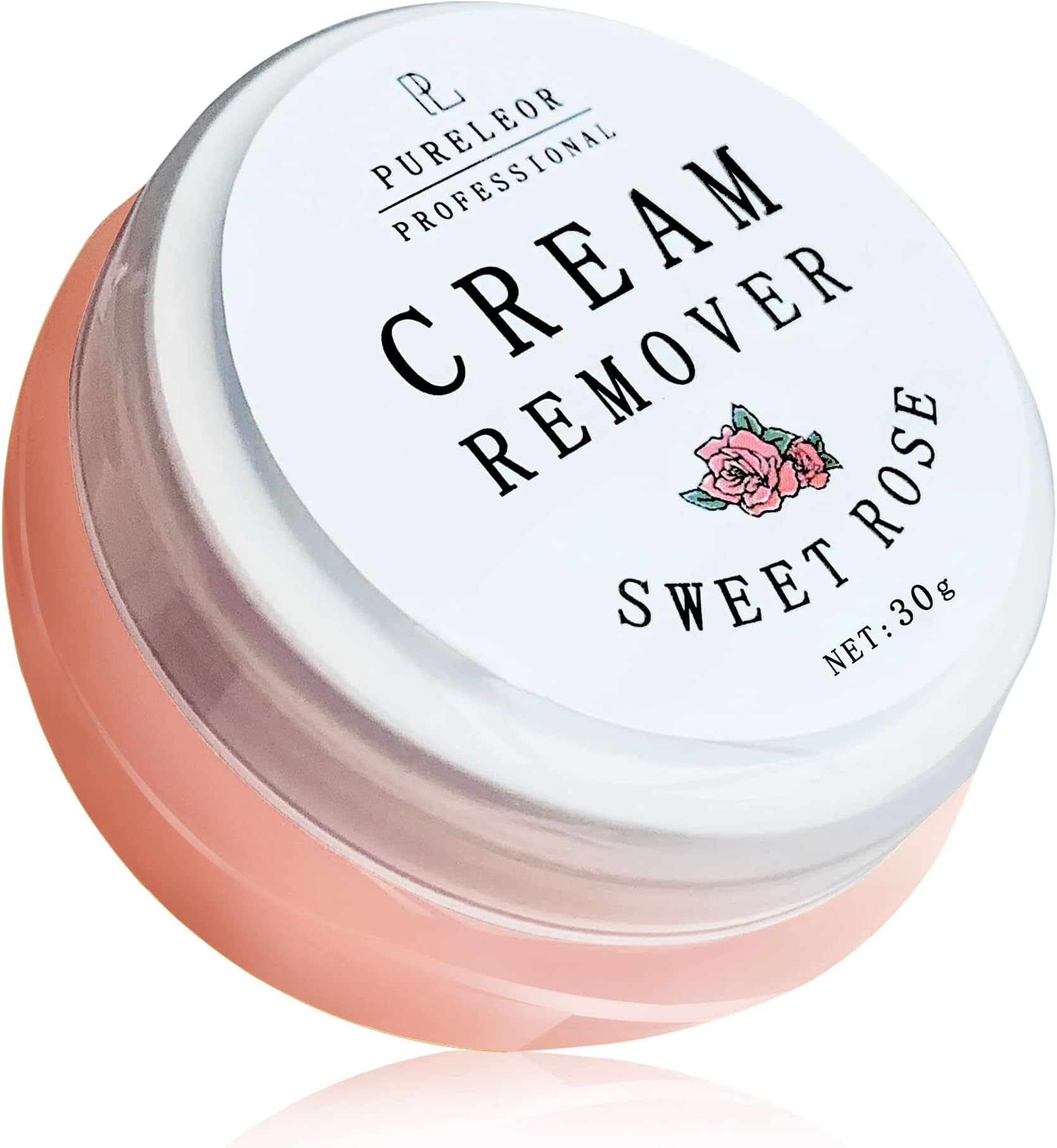 Eyelash Extensions Remover 30g Cream Type,Low Irritation Fast Action Lash Extension Adhesive Remover for Sensitive Eyes(Sweet Rose)