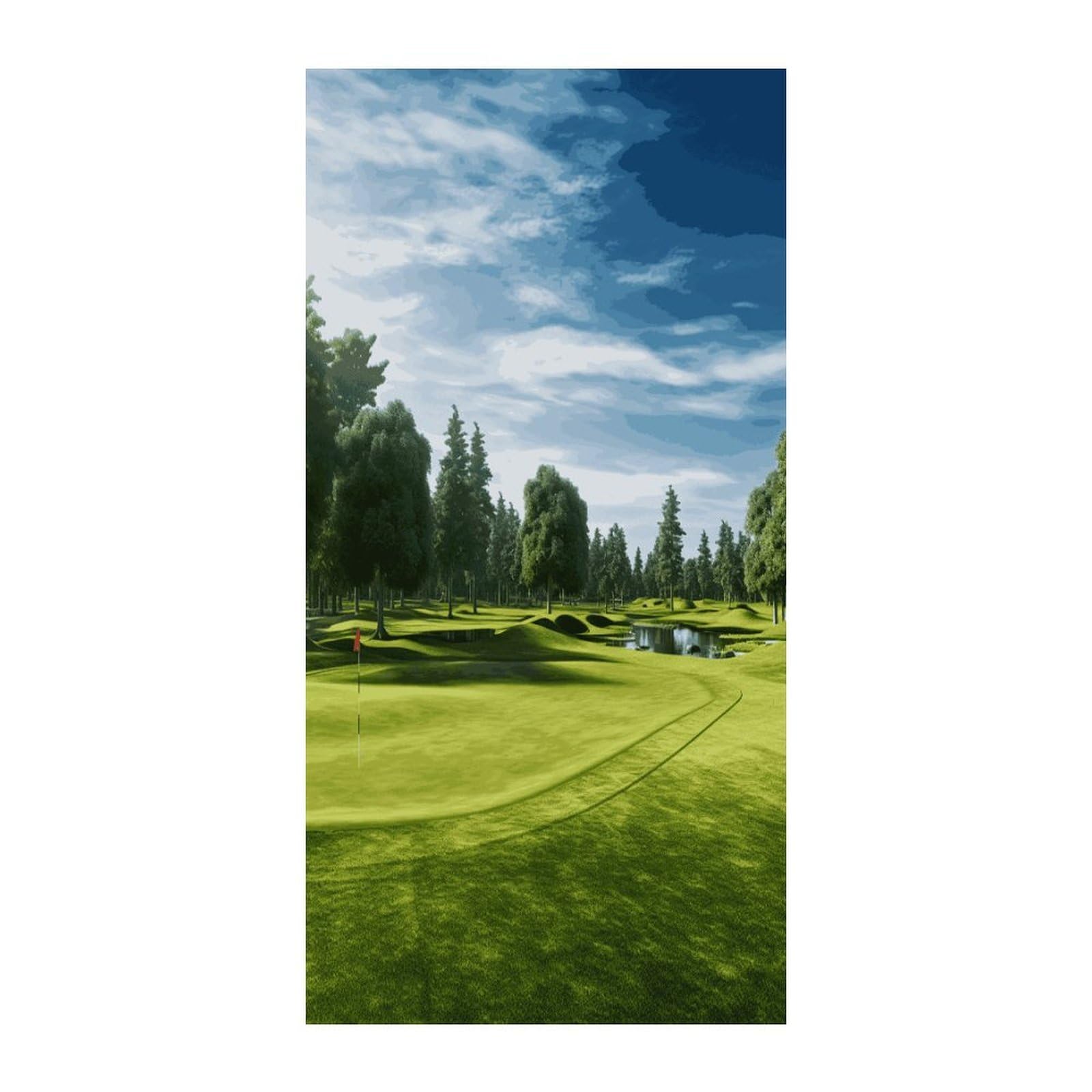 Fekiloot Style Golf Course Lawn Door Curtain Room Divider Curtains