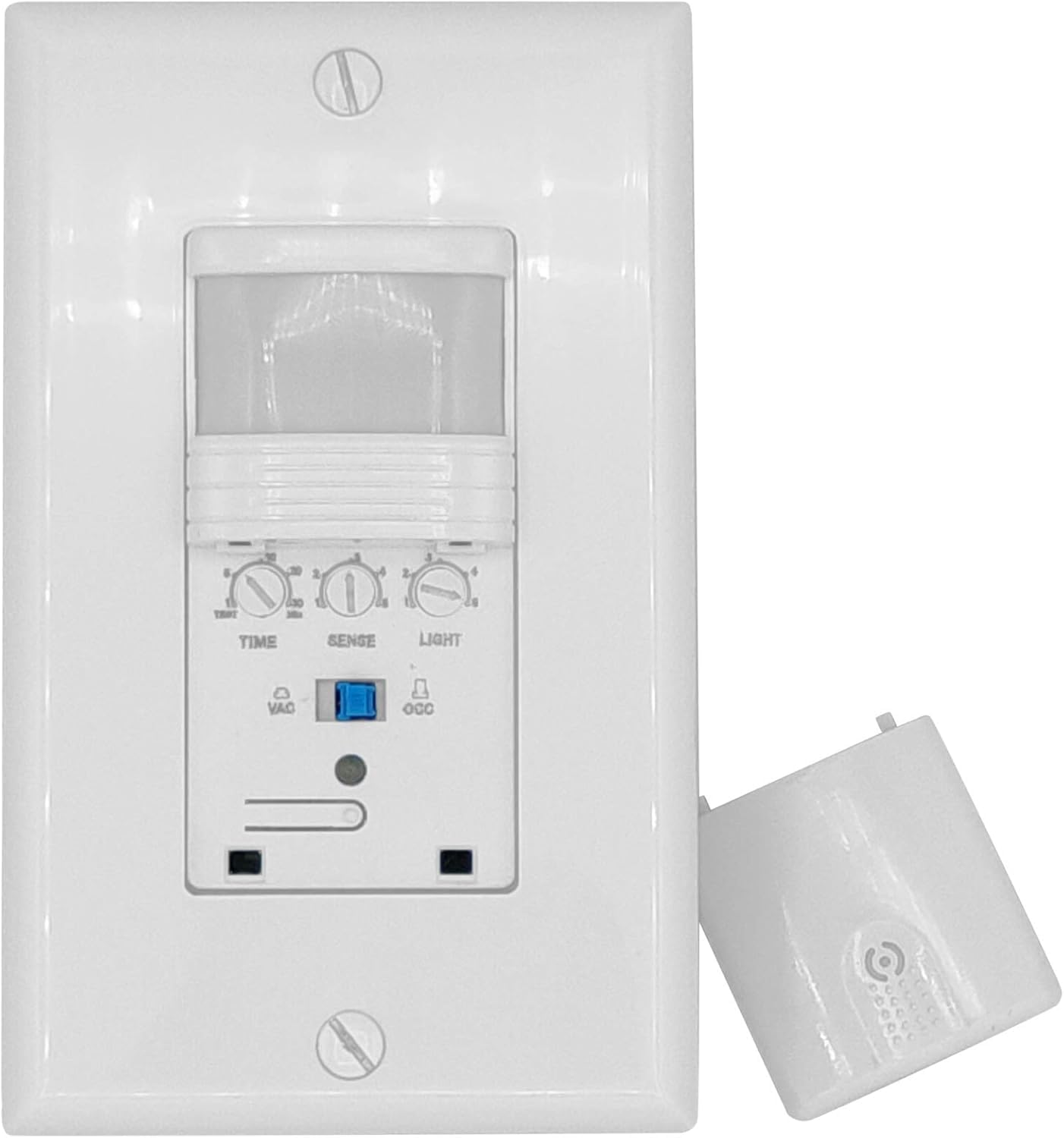 LED Infrared Wall Switch Vacancy and Occupancy Motion Sensor, Automatic On or Off Operation, Adjustable Time Delay, Neutral Wire Required, Replaces Standard Light or Fan Single-Pole, UL Listed (2)