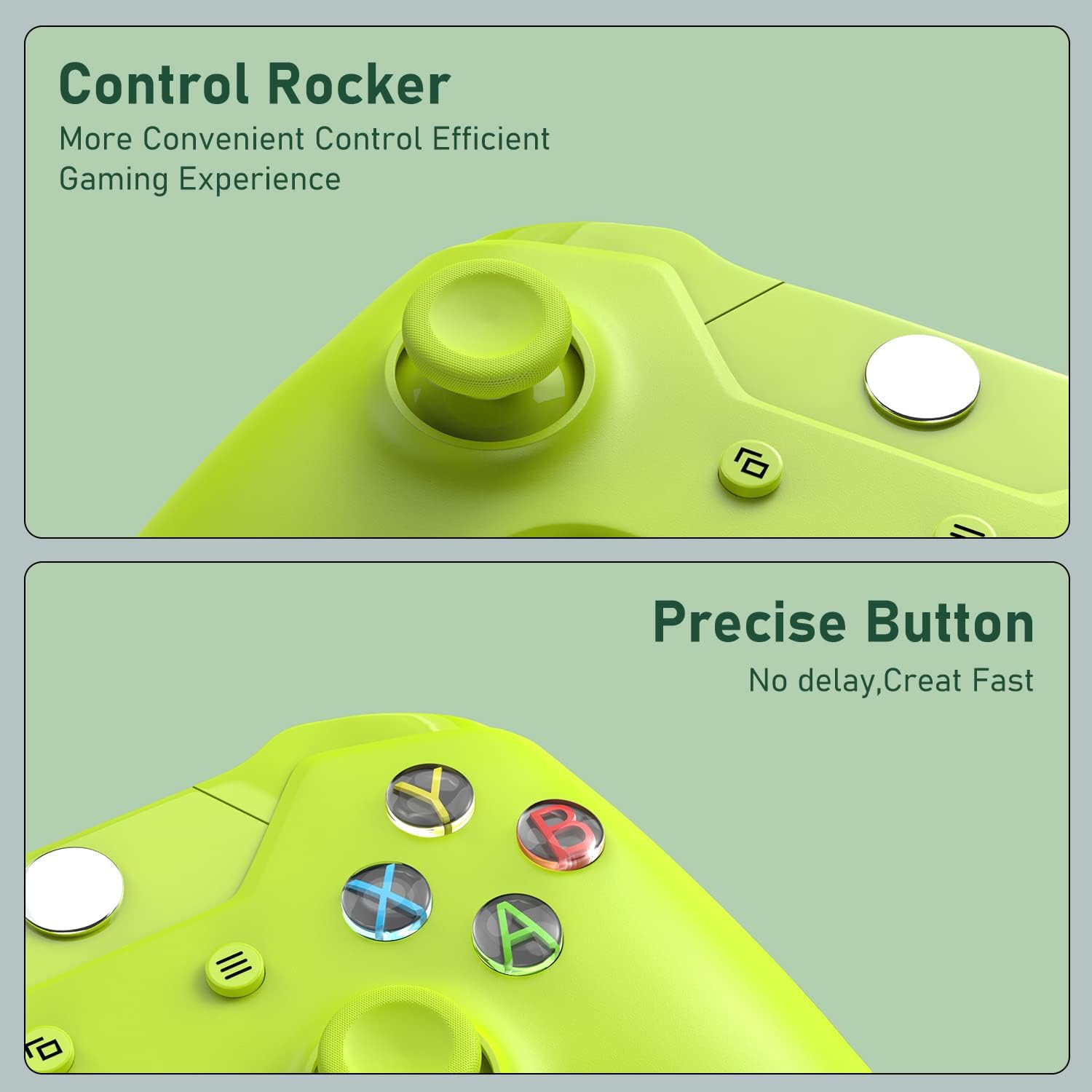 fuxinya Wireless Controller PC Game Controller Compatible With Xbox Series X/S/Xbox One/Xbox One S/One X/Windows 7/8/10/11(Electric Volt)