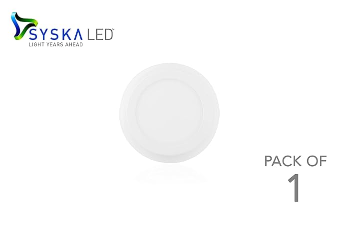 Syska 9 Watts 2 in 1 LED Panel Light (Cool Day Light & Warm White Ring, Pack of 1, Round)