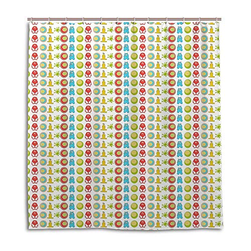 Rideau de douche lavable en machine polyester imperméable Little Monster