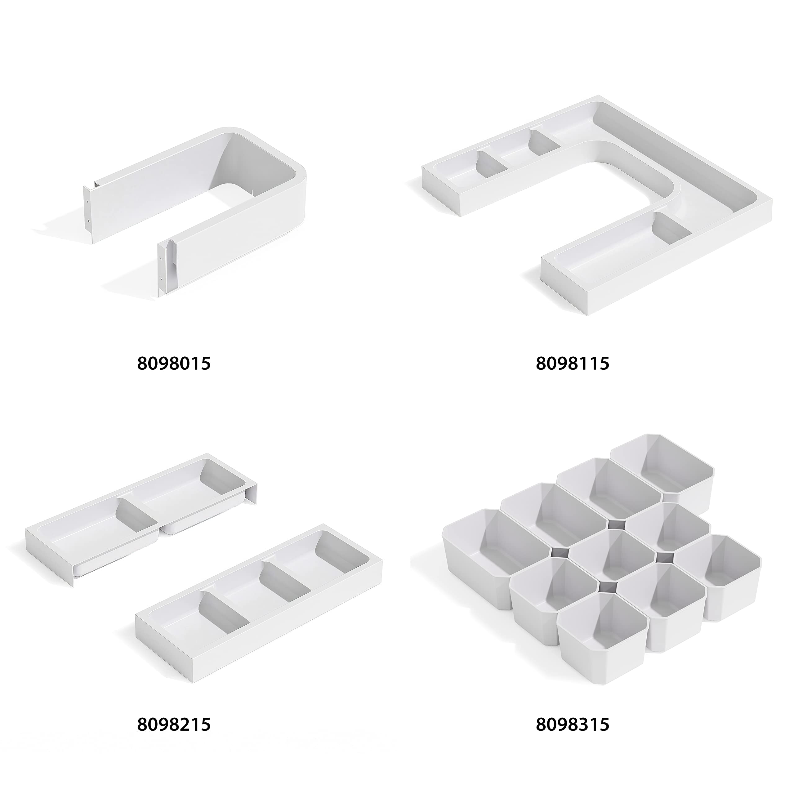 Salva Sifone Curvo Emuca Per Cassetti Cucina/bagno - Set 10 Pezzi In Plastica Bianca - Foto 4