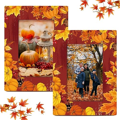 YLOLUL 2 Pack Fall Picture Frames 4x6 Inch...