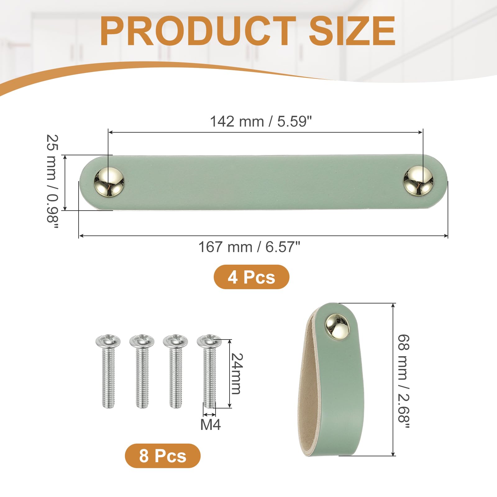 PATIKIL Leather Drawer Pulls - Image 2