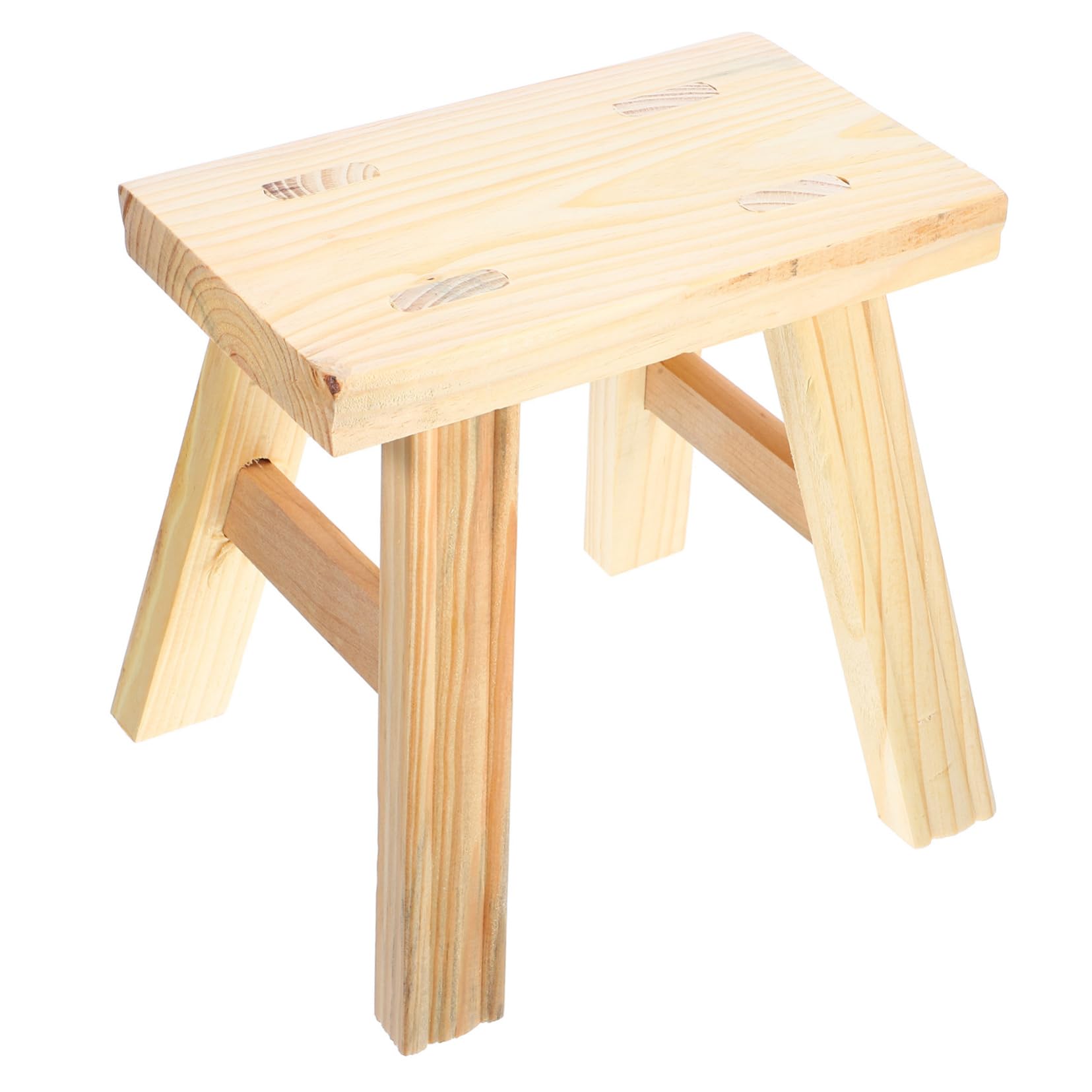 Taburete Pequeño de Madera para Niños, Khaki, Antideslizante