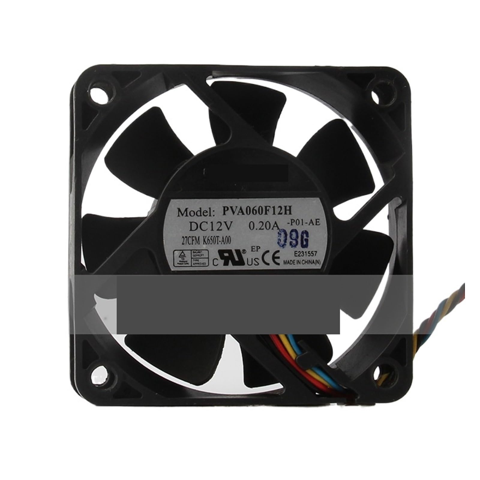 KWQNPHTRN PVA060F12H Cooling Fan 12V 0.20A 6020 60x60x20mm 4-Wire