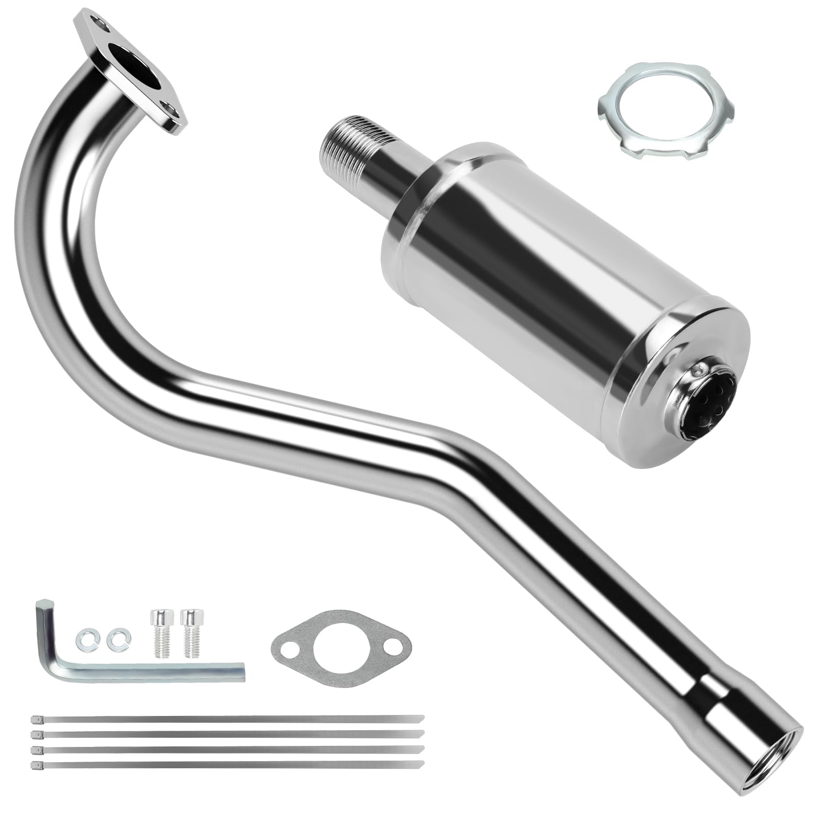 GMB100 Mini Bike Exhaust Header Pipe for Coleman CT100U Central Long