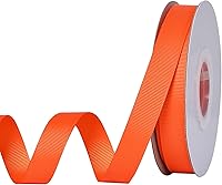 Vista 10 de Rollo de cinta de grogrén sólido YAMA de 5/8 pulgadas - 25 yardas para cintas de envolver regalos, blanco