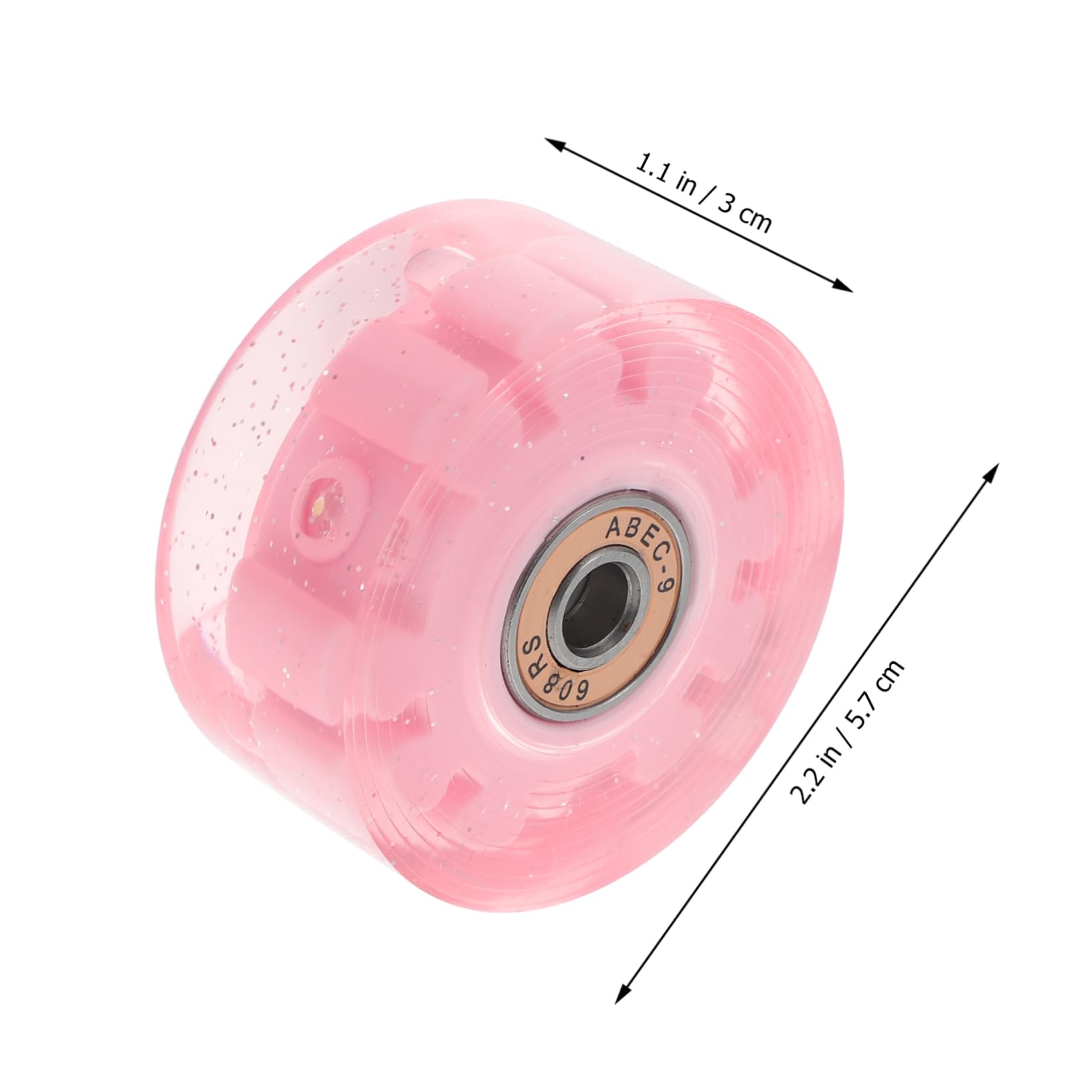 Ruedas de Patines Luces de Repuesto Pu Rosa 8 Piezas