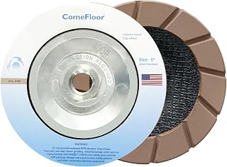 Concrete Grinding Wheel 5" Ceramic Diamond Cup Wheel for Floor Grinding, 400# Dry Edge Polishing Discs Fits Angle Grinder, 5/8"-11