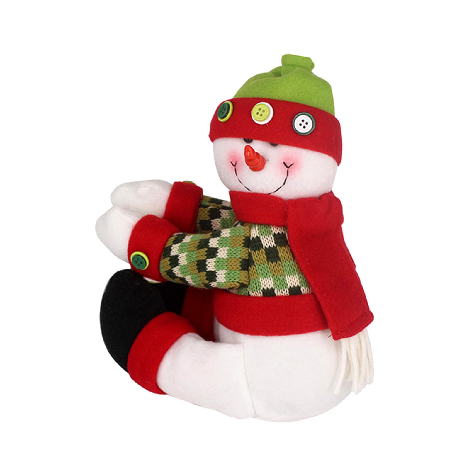KAQNTUD Knitted Christmas Tree Toppers with Santa Claus and Snowmen Star Safe Soft Materials Christmas Decoration Knitted Star Christmas Tree Toppers