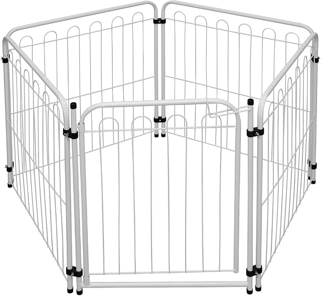 Cercado Pet Cachorro Caes Dobrável 4 Lados 69cm Branco