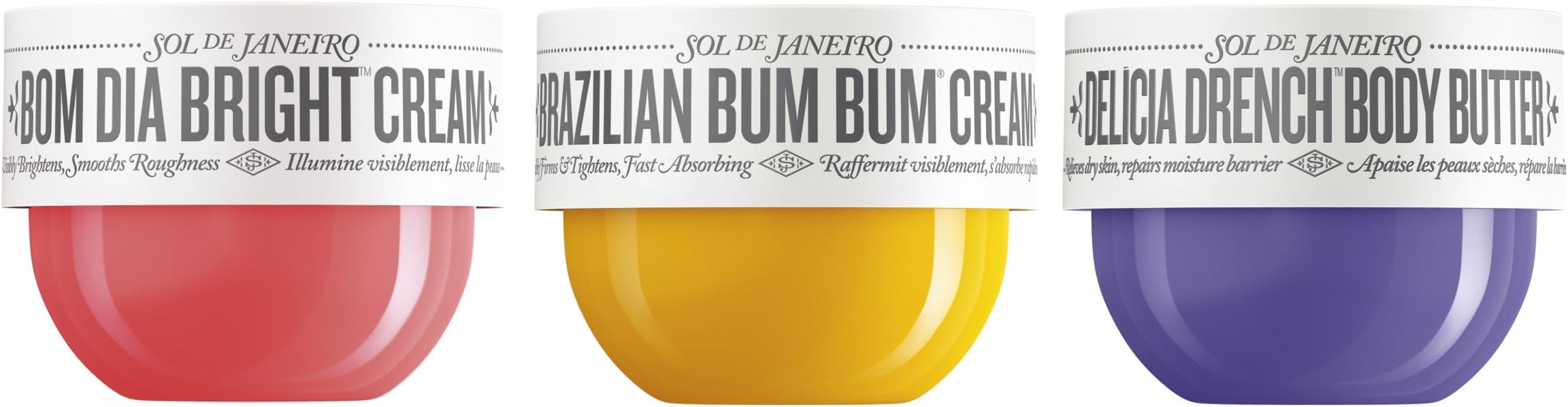 Body Cream Trio, Visibly Tightening, Brightening & Moisturizing Bundle, Amazon Exclusive