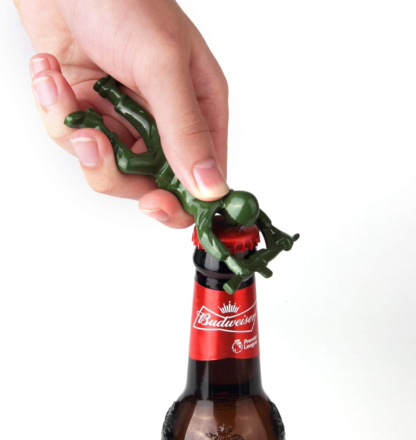 2 abrebotellas creativo 3D Army Man, abridor de botellas único de fácil apertura para cerveza y bebidas (verde)