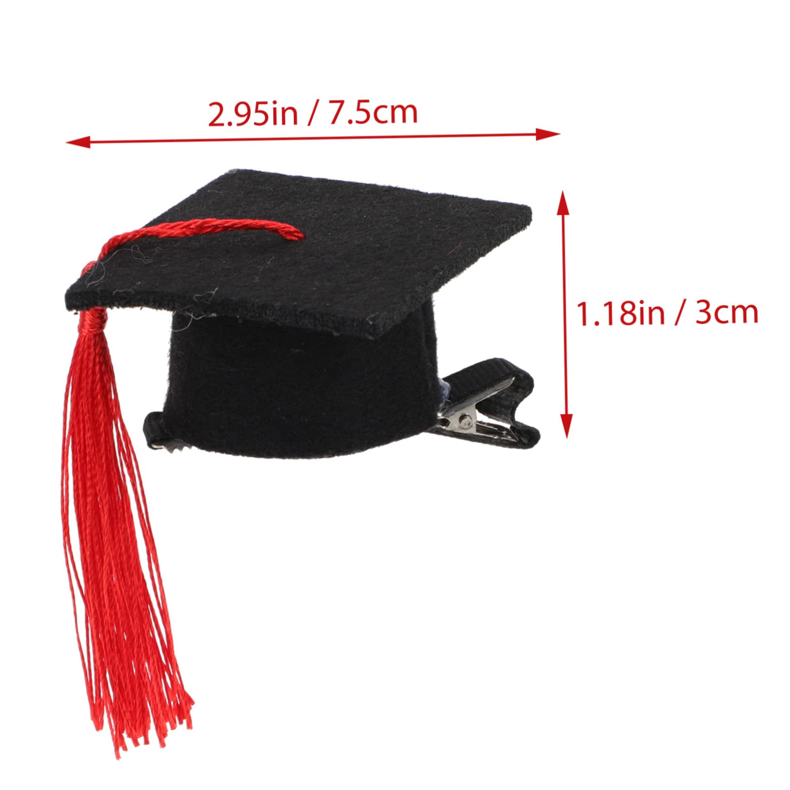 SOLUSTRE 8pezzi Cappello da Laurea Tema Forcina per Capelli Elementi di Laurea Fermaglio per Capelli in Stile Stagione delle Lauree Accessori per Foto