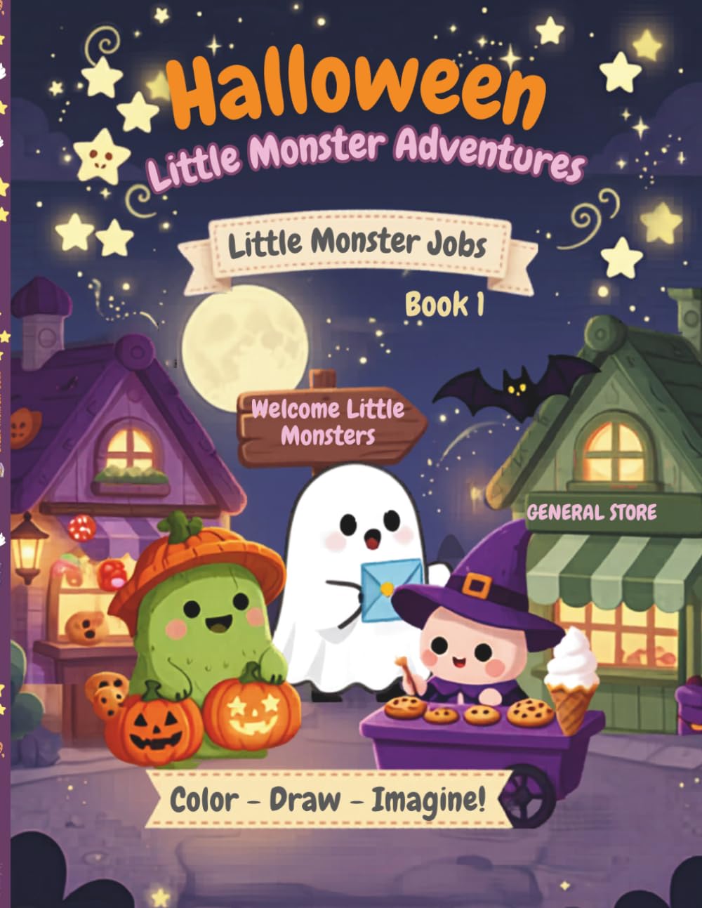 Little Monster Adventures: Little Monster Jobs: A Cute Halloween Coloring Book for Kids Ages 4–10 | Fun Monster Careers, Creative Activities, and Imaginative Coloring Pages