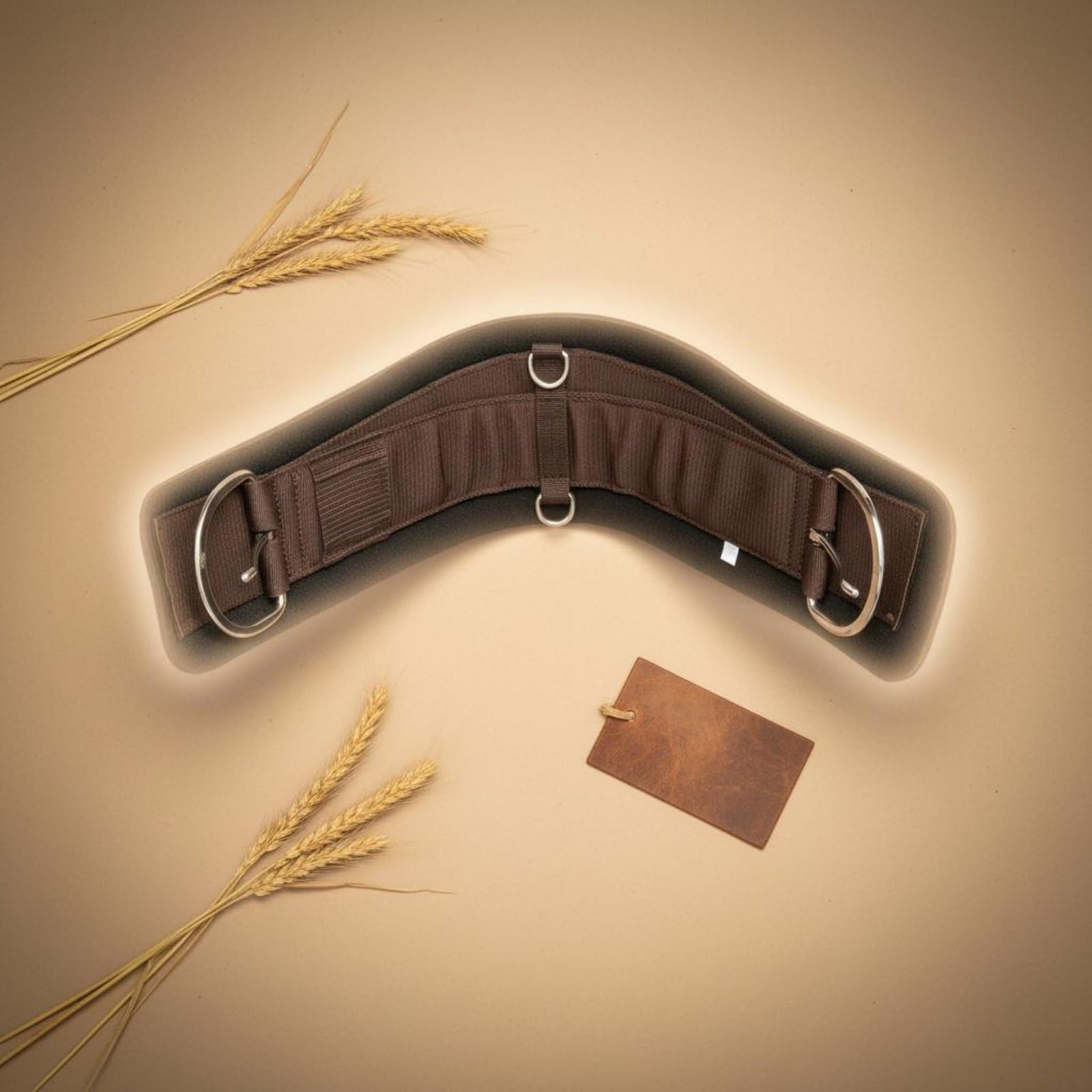 Western Saddle Girth Cinghia da Sella Occidentale Cinch Fascia da Equitazione Cintura da Sella Imbottita con Fibbie in Acciaio Inox Antiscivolo Comoda