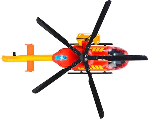 Miniatura 4 de Dickie Toys 203716024 - Helicóptero de ambulancia - Dickie Toys Helicóptero de ambulancia con efectos de sonido y luz, hélice, cabrestante, puertas