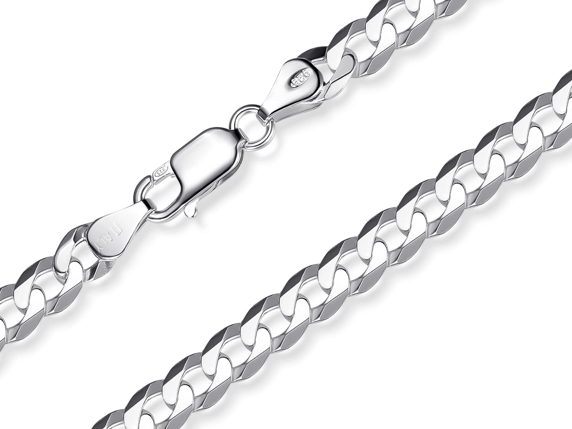 SILBERKETTEN STORE DEIN SCHMUCK ONLINE SHOP Solides Panzerketten Armband - 6mm breit| echt 925 Silber | nickelfrei
