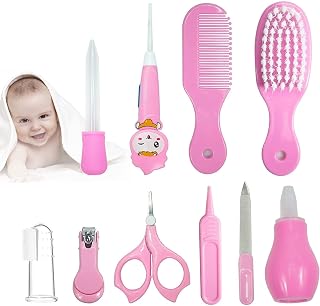 Episkey Baby Grooming Kit, Newborn Baby, Toddler, Kids Care Accessories Set, Portable Infants Kit, Ideal for Travelling & Home Use (Set of 1) (BABY_KIT_PINK)