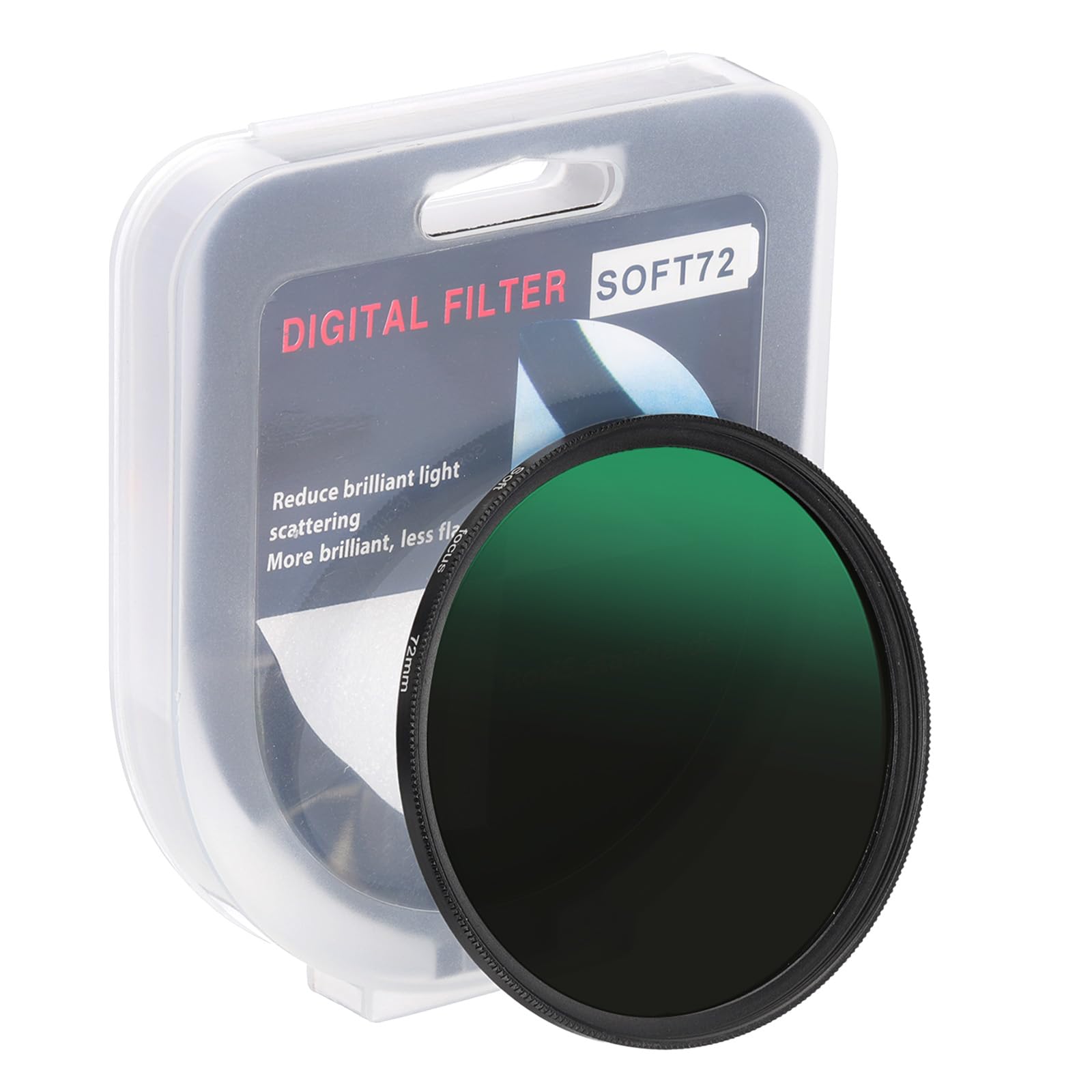 PATIKIL 72mm Mist Filter, Dreamy Soft Diffusion Fog Effect Camera Lens Filter Slim Optical Glass with Lens Cap for Video Vlog Portrait Photography,