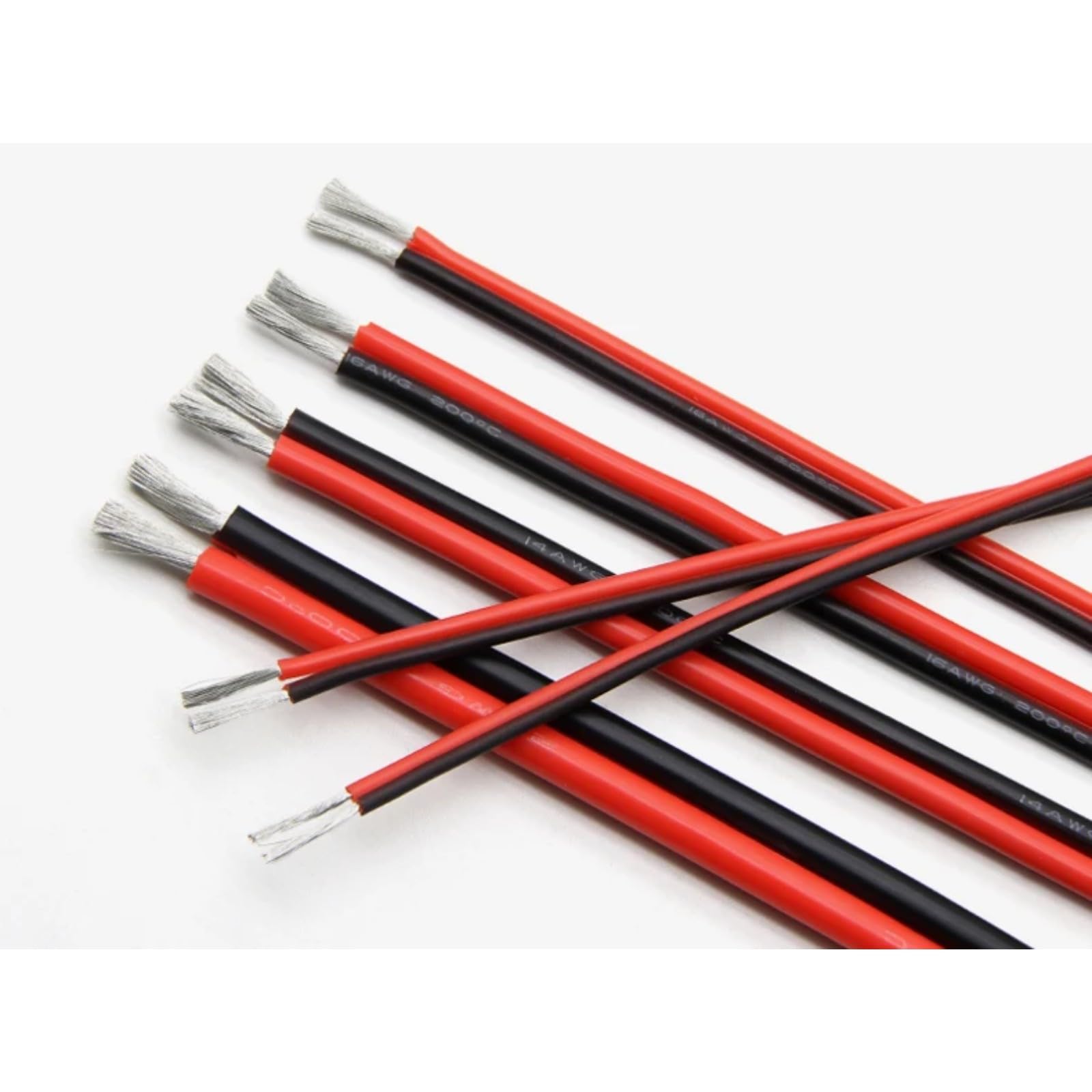 Super morbido 2 bro nero rosso cavo di silicone 28awg 26 24 22 20 18 16 14 12awg 10awg 8awg filo rame resistente(2 Pin black red; 30m; 10 AWG)