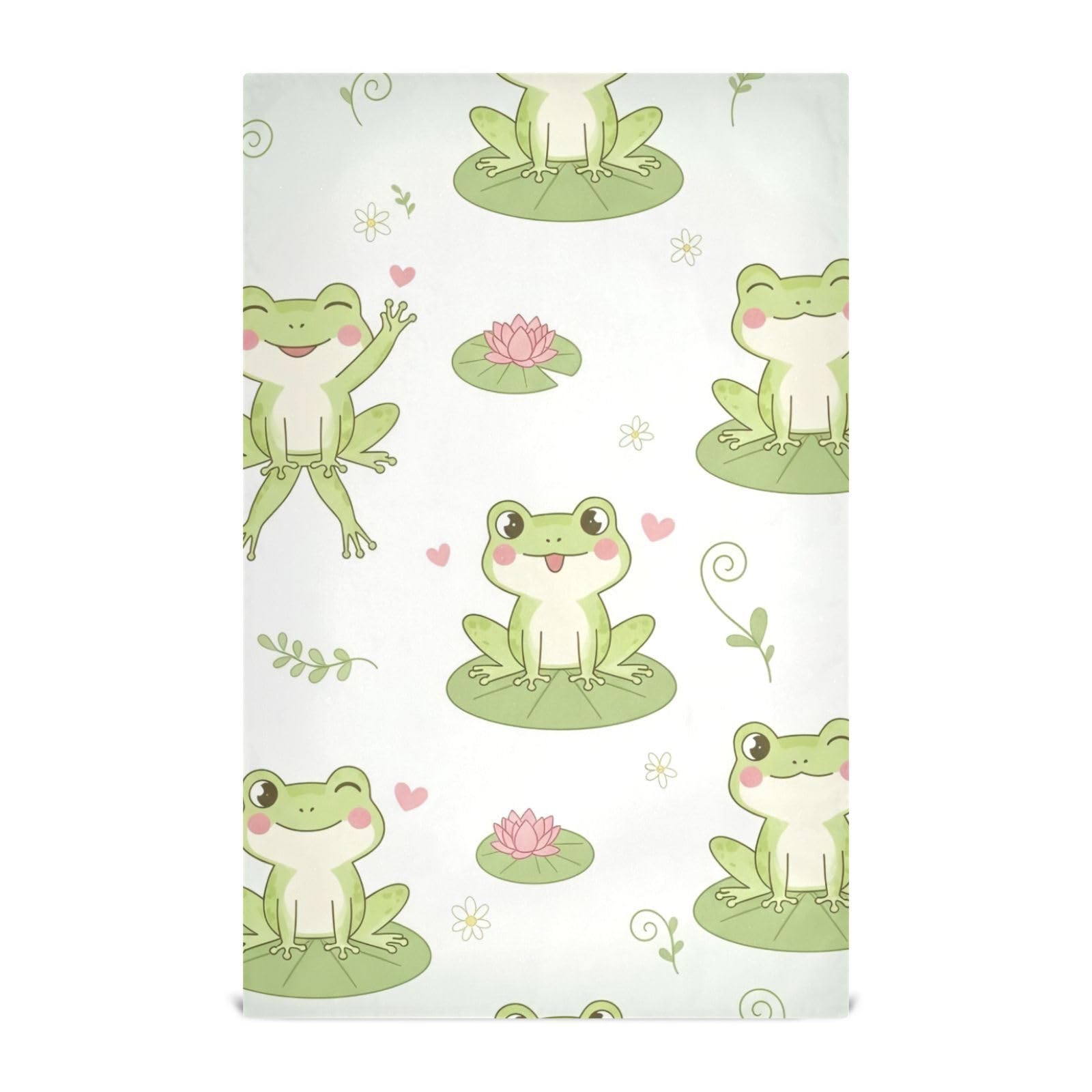 Torchons de cuisine motif grenouille verte lot de 6 grands essuie-mains de 71x45,7 cm