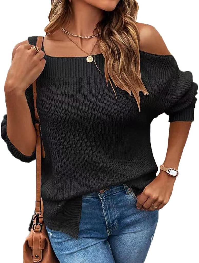 Winter Knitted Pullover Sweater Solid 