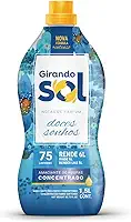 Amaciante Concentrado Doces Sonhos Girando Sol 1,5L, Amaciante De Roupas Concentrado, Azul, Nova Fórmula E Mais Intenso, Gostoso Como Um Carinho, Sua Casa Merece O Melhor Cuidado, Rende 75 Lavagens