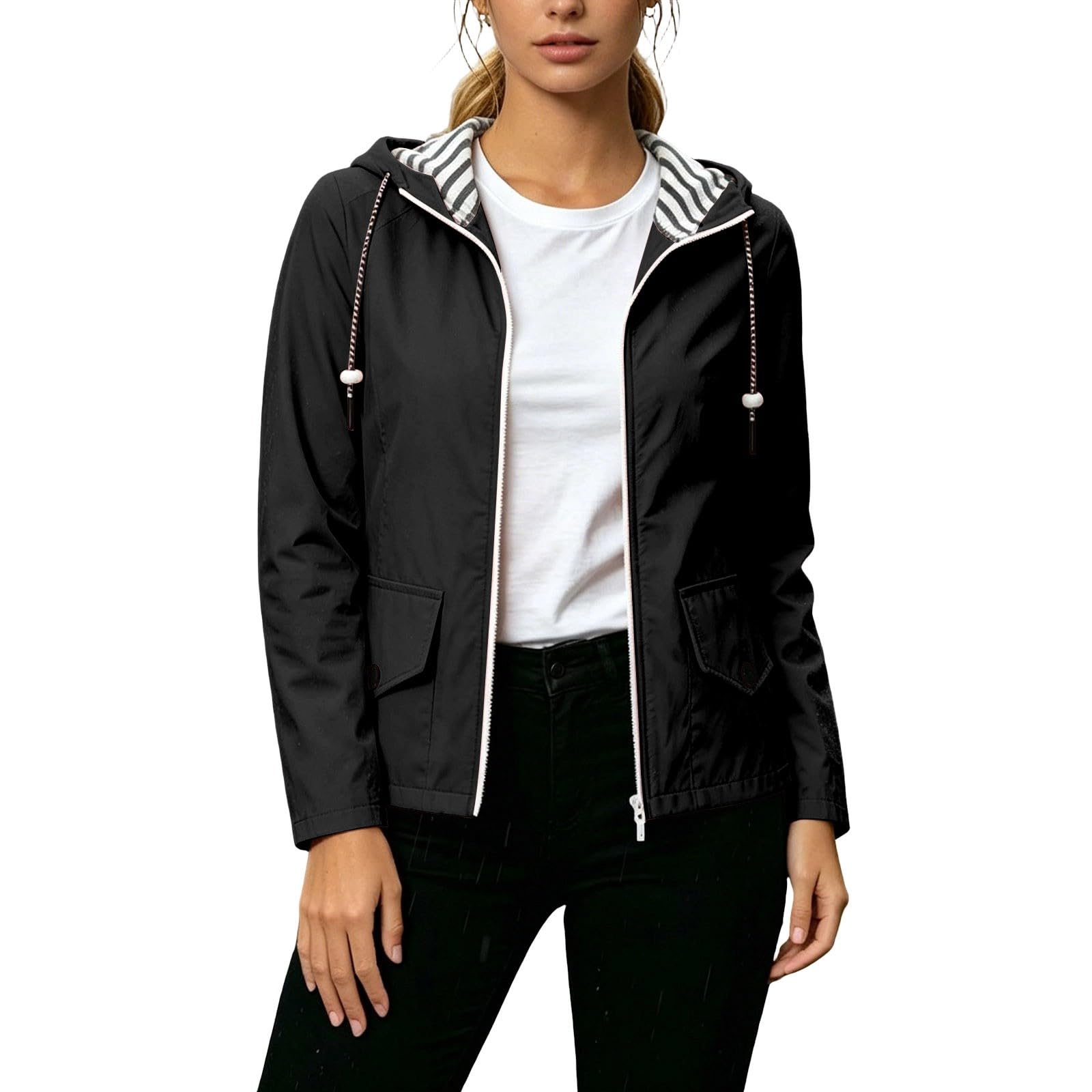 Chaqueta informal para uso diario, ligera, transpirable y de corte moderno, mujer, ideal para primavera y otoño
