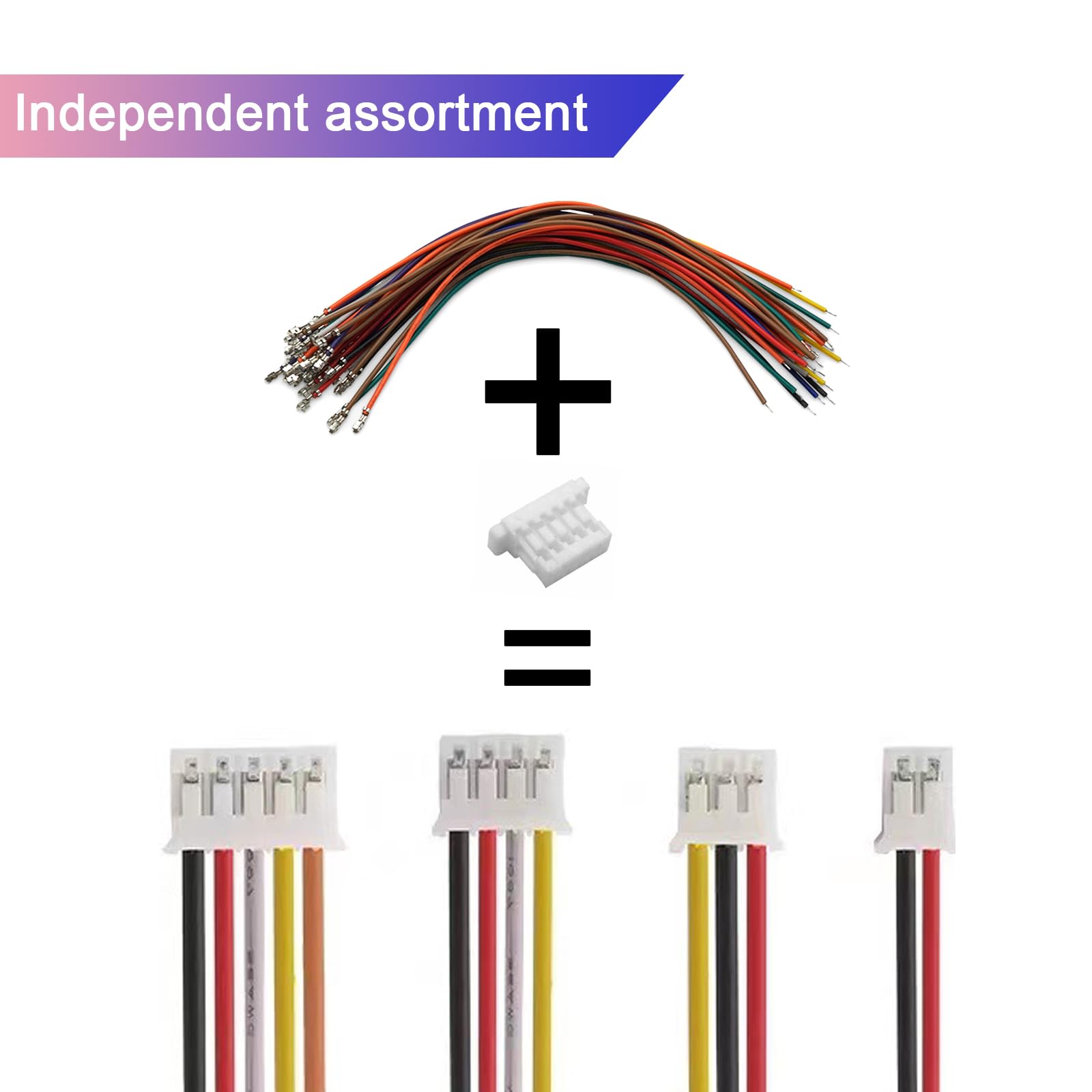 JST SH - Kit di connettori da 1,0 mm, 3/4/5/6/7/8/9/10/12 pin, adattatore JST (totale 140 connettori sh1.0) per controller di volo FPV Drone, con cavi pre-crimpati 28AWG (150 mm/5,9 pollici)