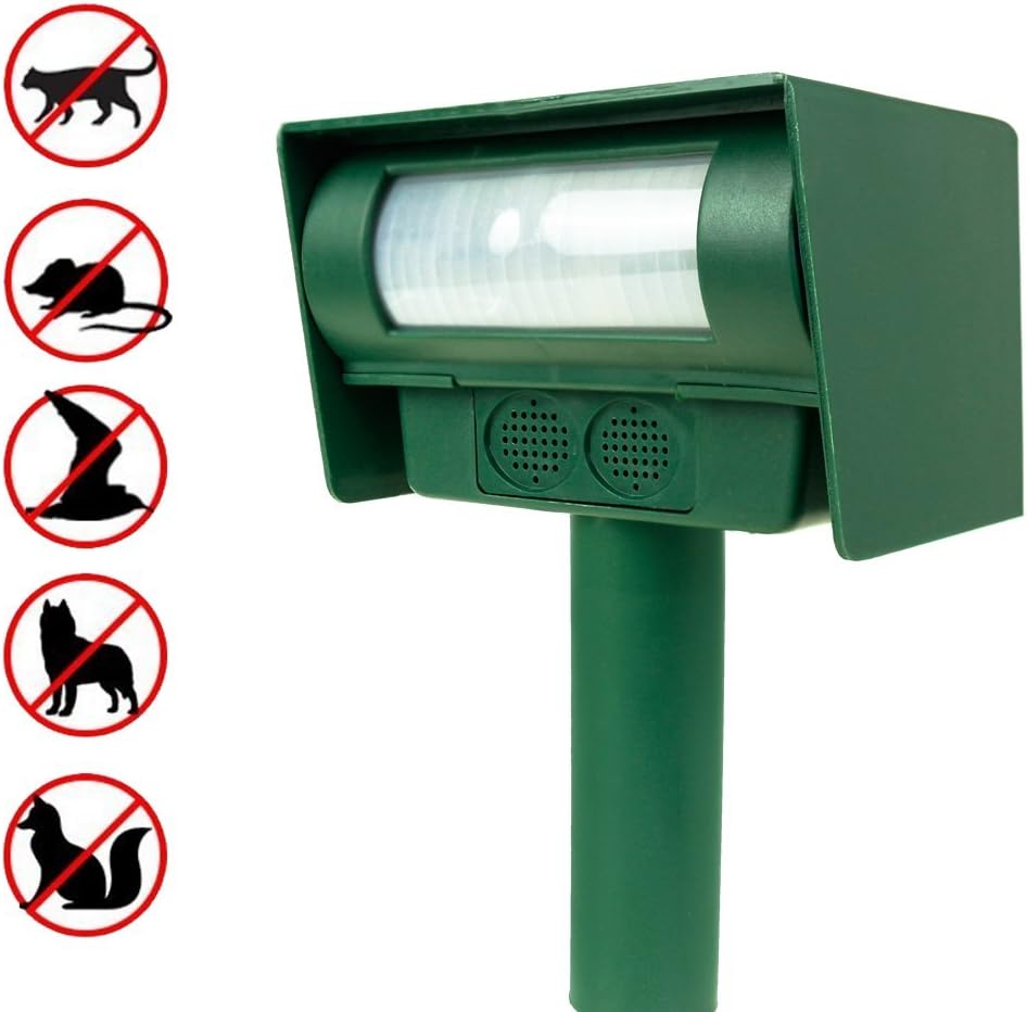 ALLESCOOL Solar Mole Repeller, Lawn Garden Yard Outdoor Pest Control Rodent Repellent Ultrasonic Pest Repeller Gopher Repeller Vole Chaser Pest Deterrent