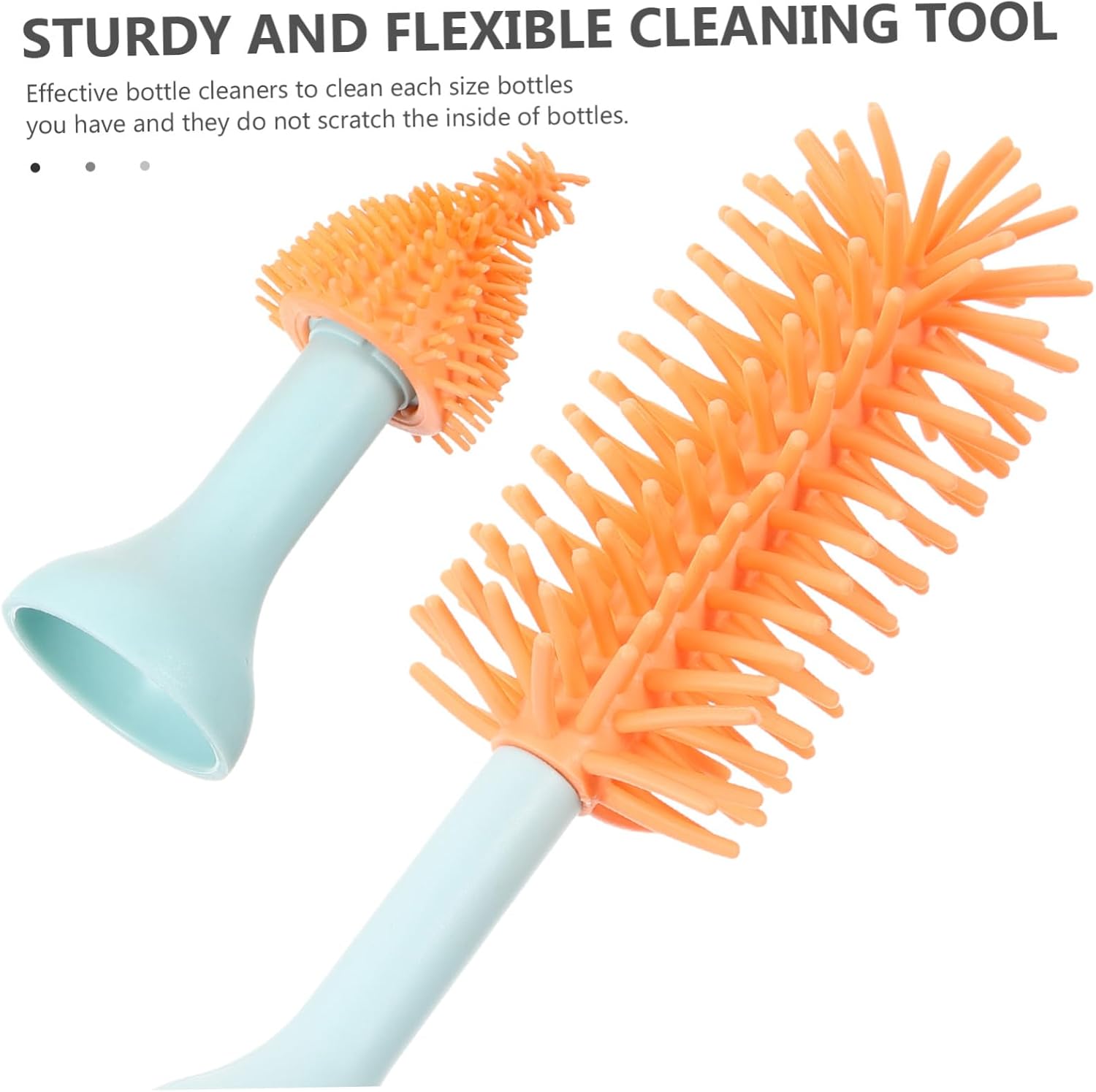 Electric Bottle Brush Blue Silicone Rotatable Detachable Cleaning Tool for Bottles Cup Glassware Safe and Efficient Cleaning