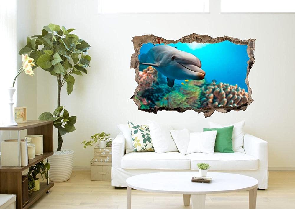 3D Pegatinas de Pared Sala de Estar Calcomanía Dibujos Niños Adolescentes Niños Habitación Animal de la naturaleza extraíble Autoadhesivo Pegatinas de Pared Papel Tapiz Póster 70x110cm