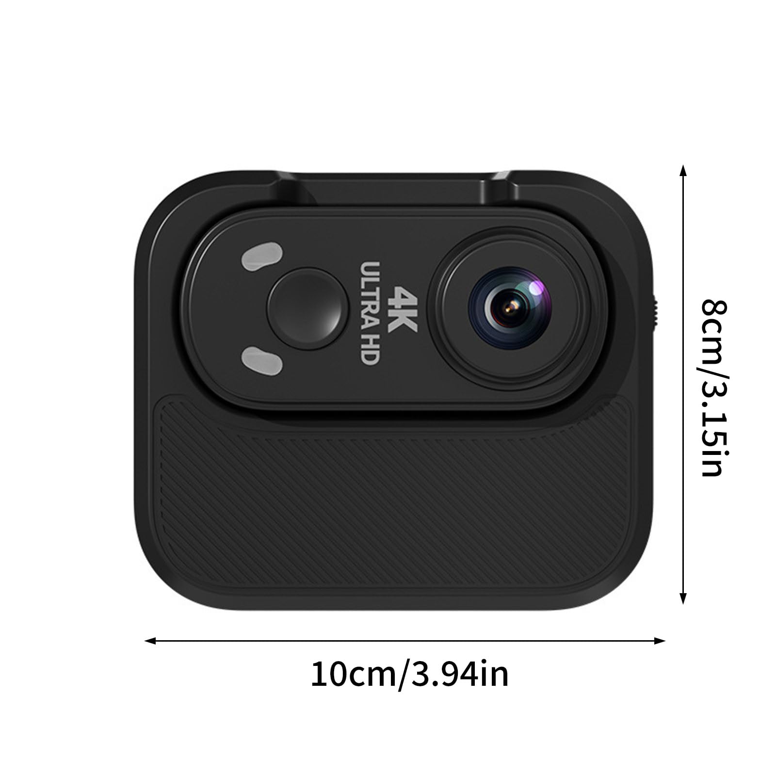 Tiny Caméra de résolution 4K avec support pour extérieur, noir