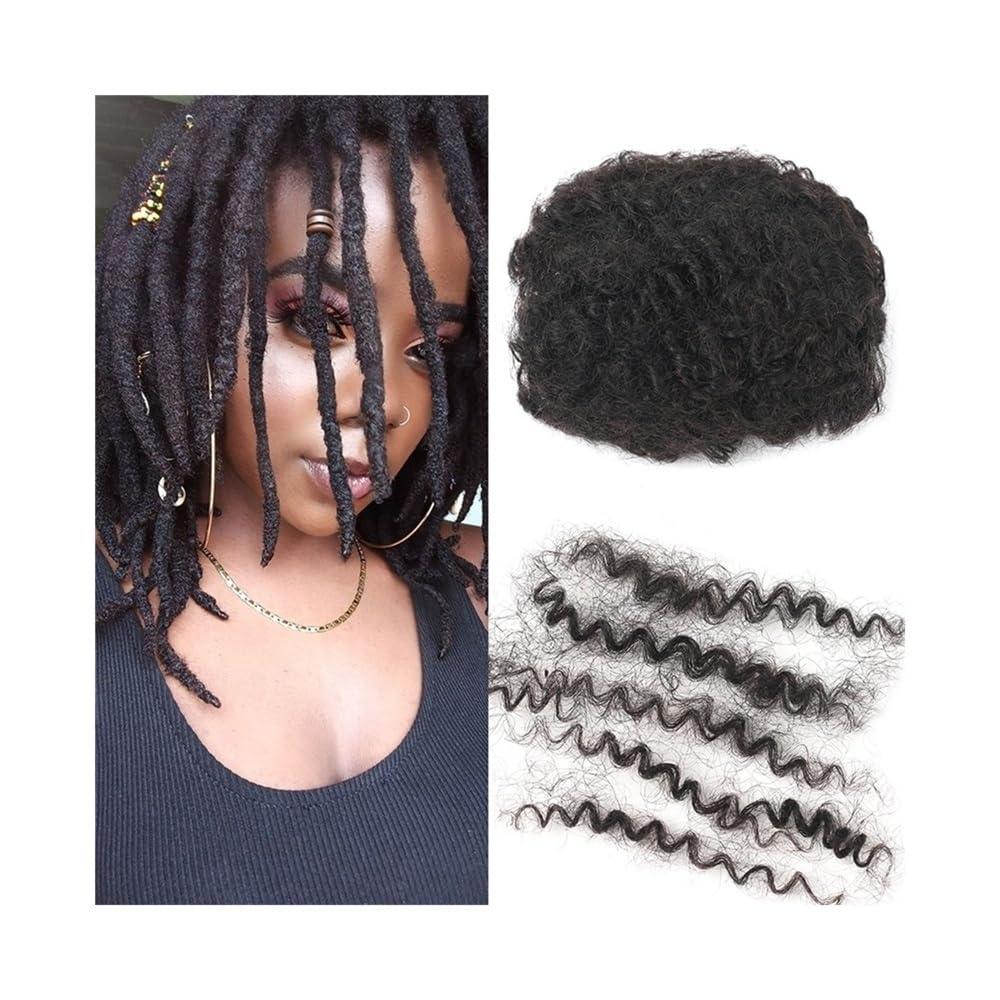 Splatanie włosów Afro Kinkys Ludzkie Włosy Ludzkie Do Przedłużania Daredlocks Naprawa Locs Twist Braiding Kobieta(6inches)