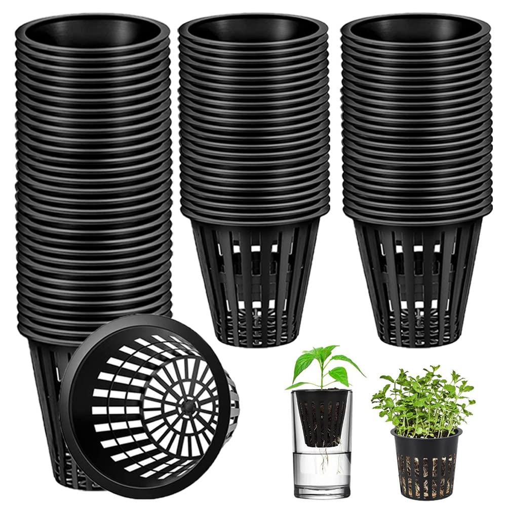 Ymiko 10 Vasetti A Rete Per Idroponica E Aeroponica - Cestini In Plastica PP Per Orchidee E Piante, Con Fessure, Diametro 10,8 Cm, Altezza 9,8 Cm (Nero)