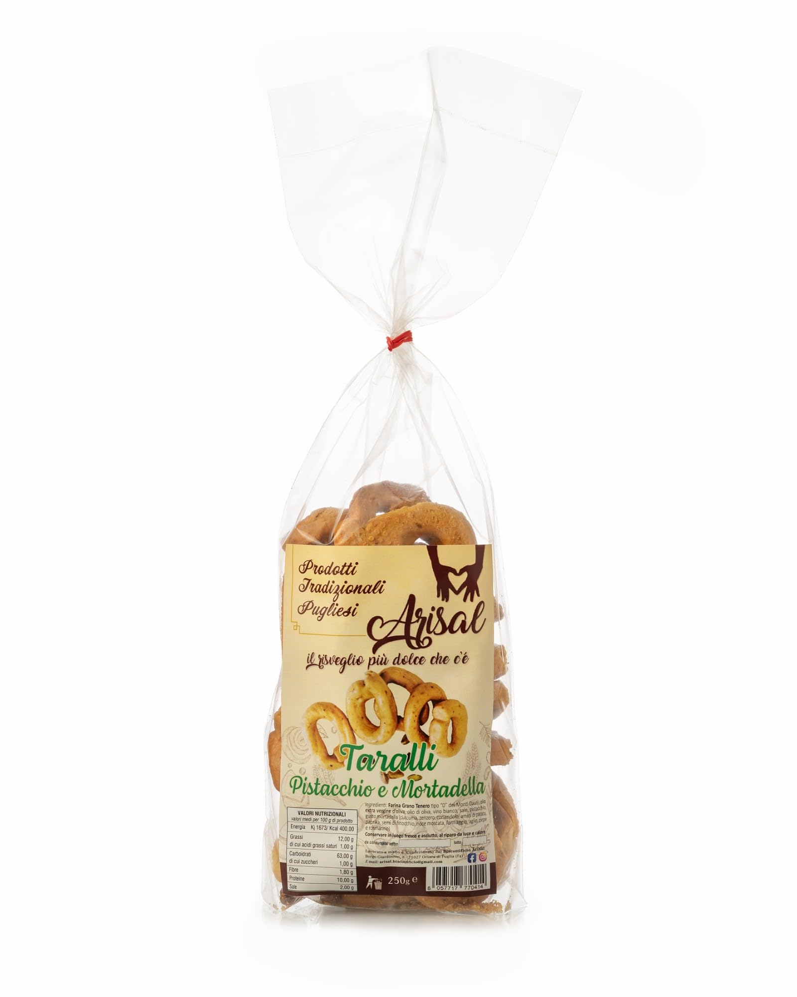 Arisal Taralli al Finocchio - Taralli Croccanti Tradizionali Pugliesi - Snack Salato Ideale per Aperitivo - Confezione da 350g
