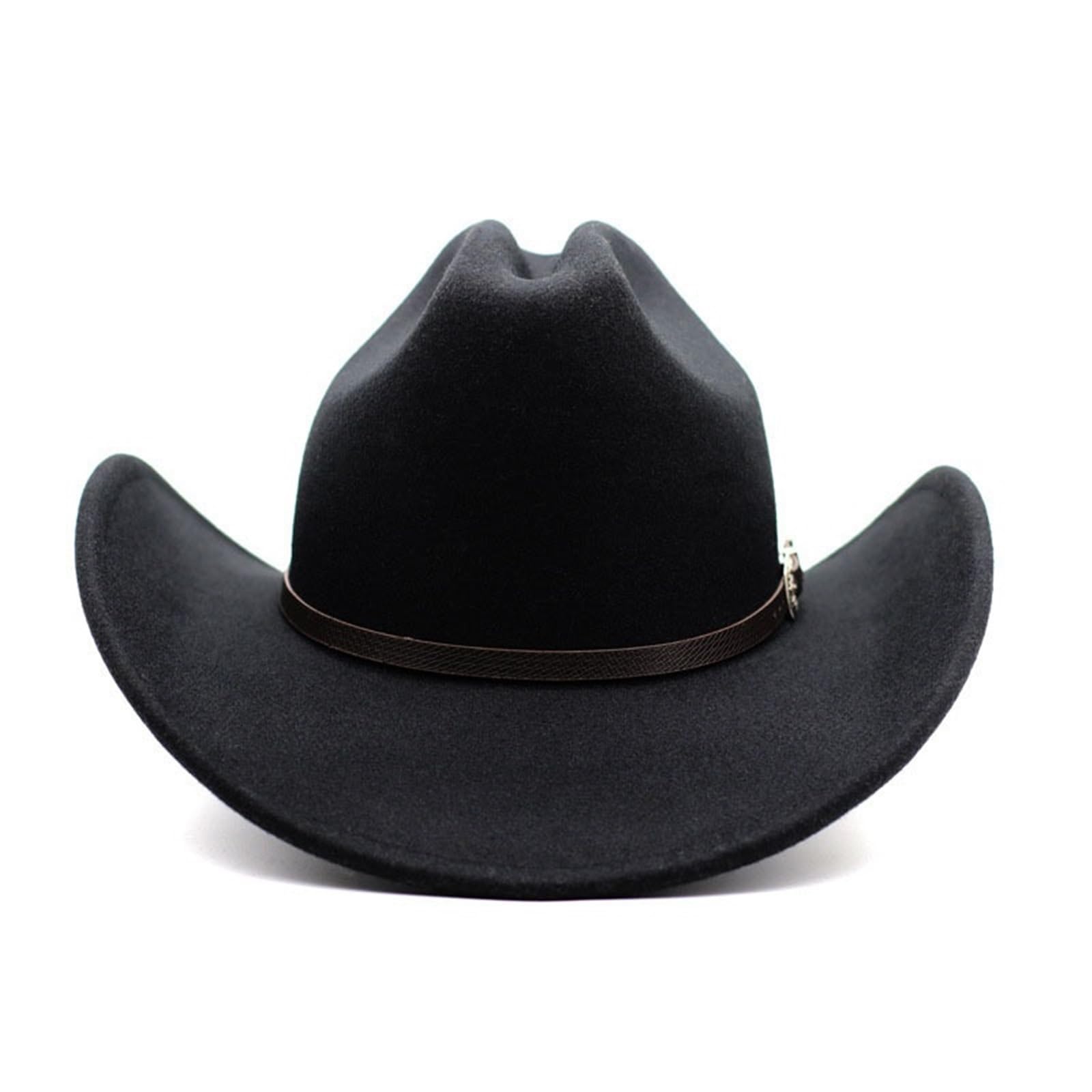 Cappello Cowboy Cappello da Cowboy Western Vintage for Uomo Gentiluomo Lady Jazz Cowgirl con Berretti in Pelle a Tesa Larga(White)