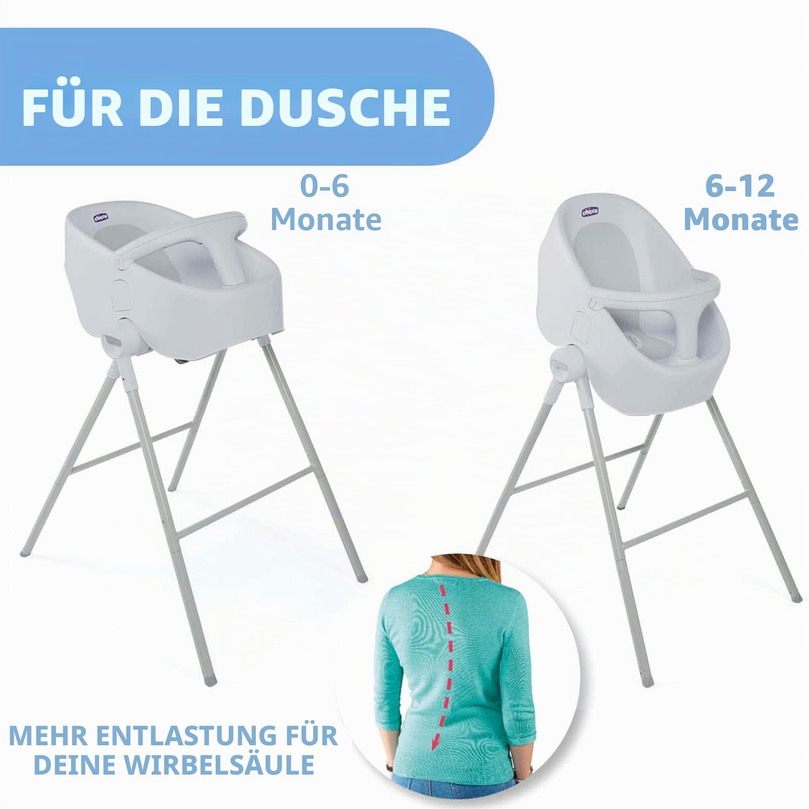 Chicco 00079117190000 Dusch/Wannensitz Bubble Nest, grau