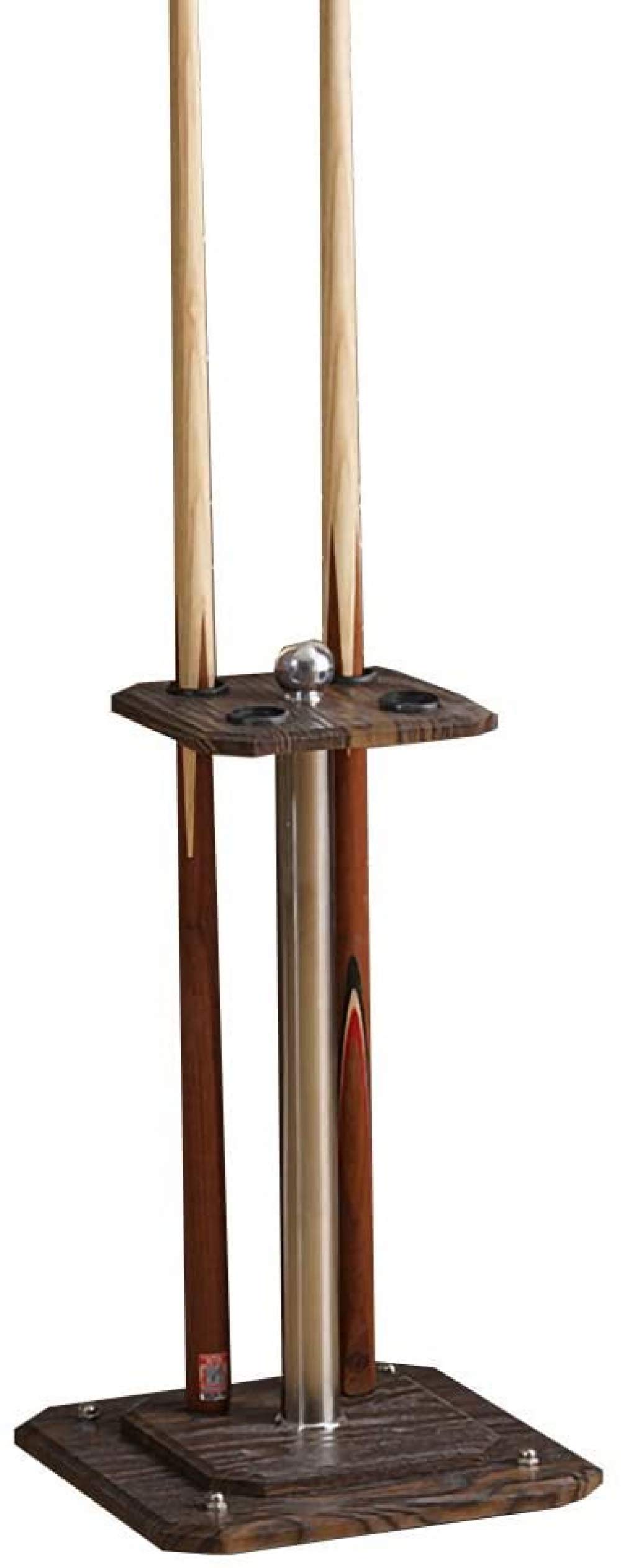 Freestanding Pool Cues Racks,Wooden Floor-Standing Cue Holder,Family Club Billiard Room Multi-Function Storage Rack/Teak Grain