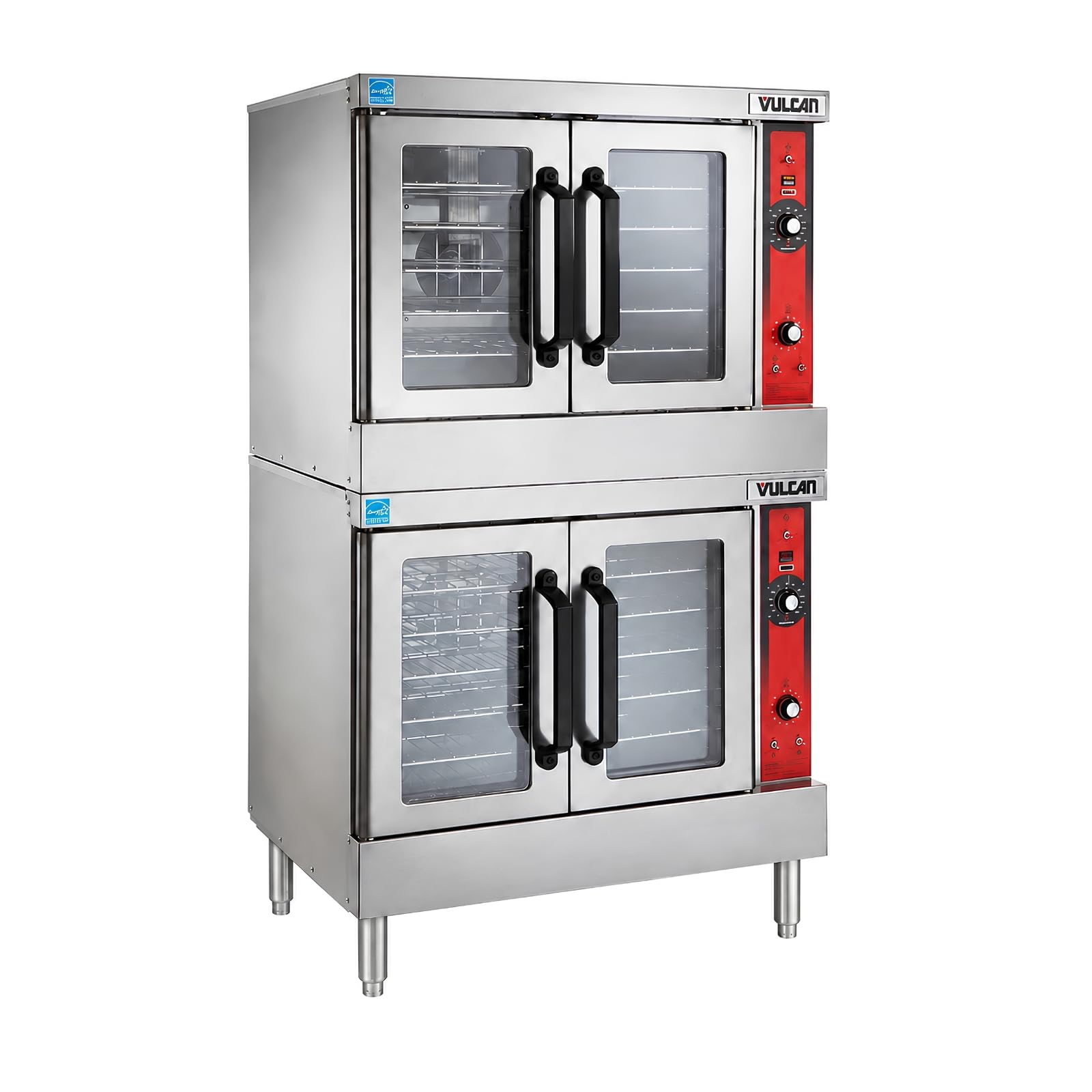 VC4E Series - Full Size Electric Convection Ovens (Double Deck by VULCAN – Full Size, 14.8 cubic_feet, Stainless Steel, Silver, Model VC44ED-240V
