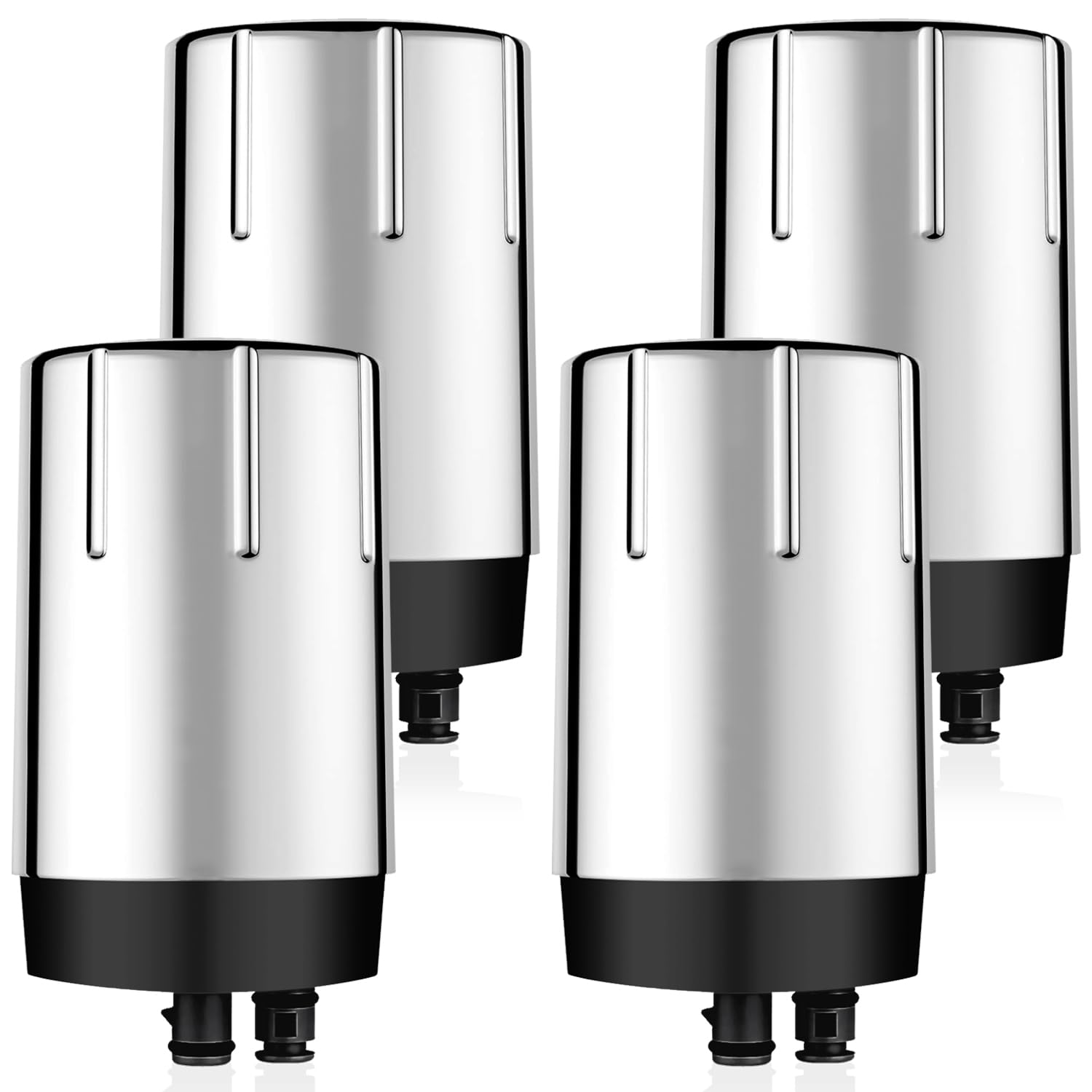 SlirceodsFaucets Filter Cartridge BPA Free, Replacement for Brit@ Faucet Filter - Chrome (4Pack)